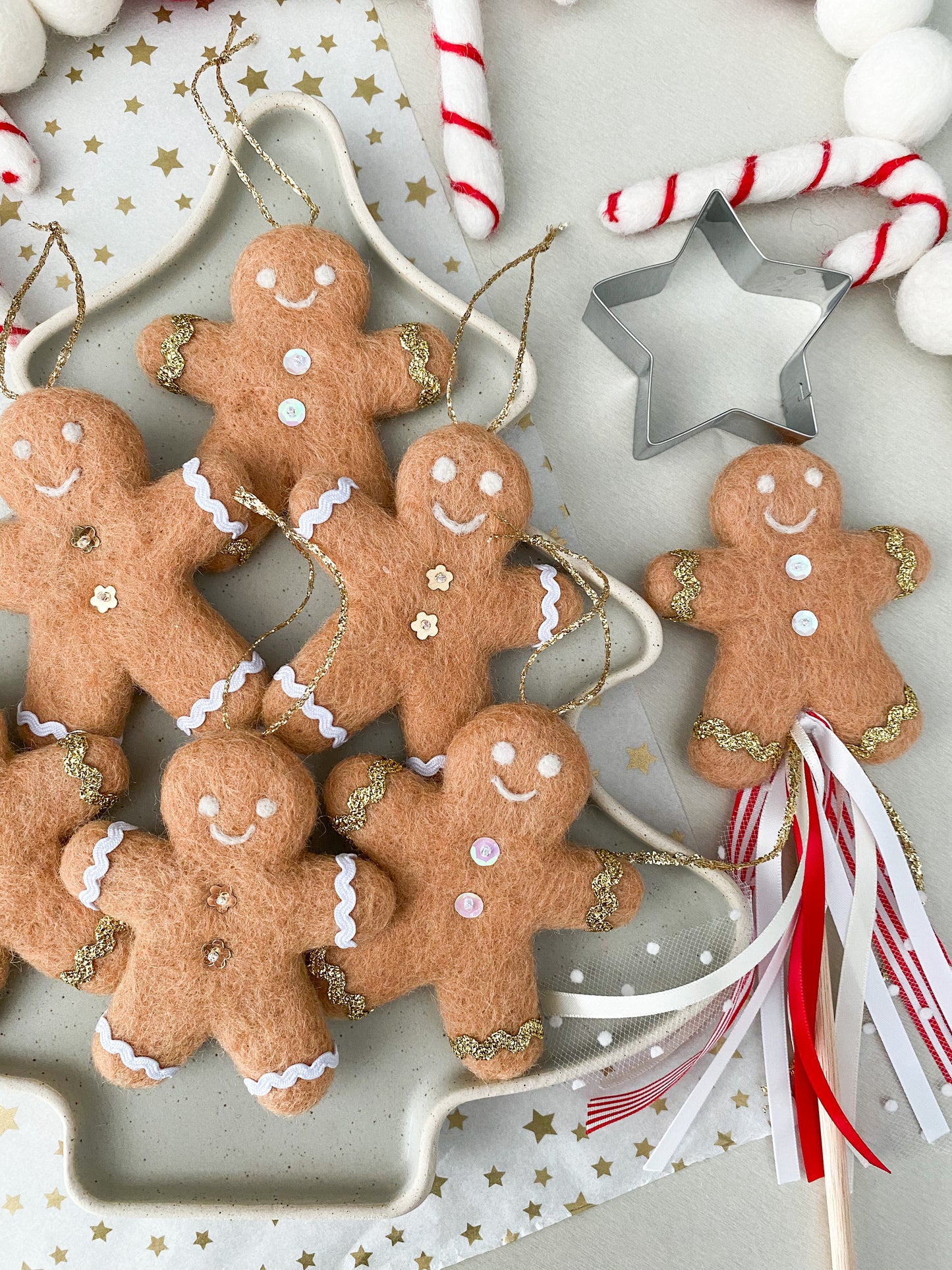 Gingerbread Kid Christmas Ornament - Daisy Buttons