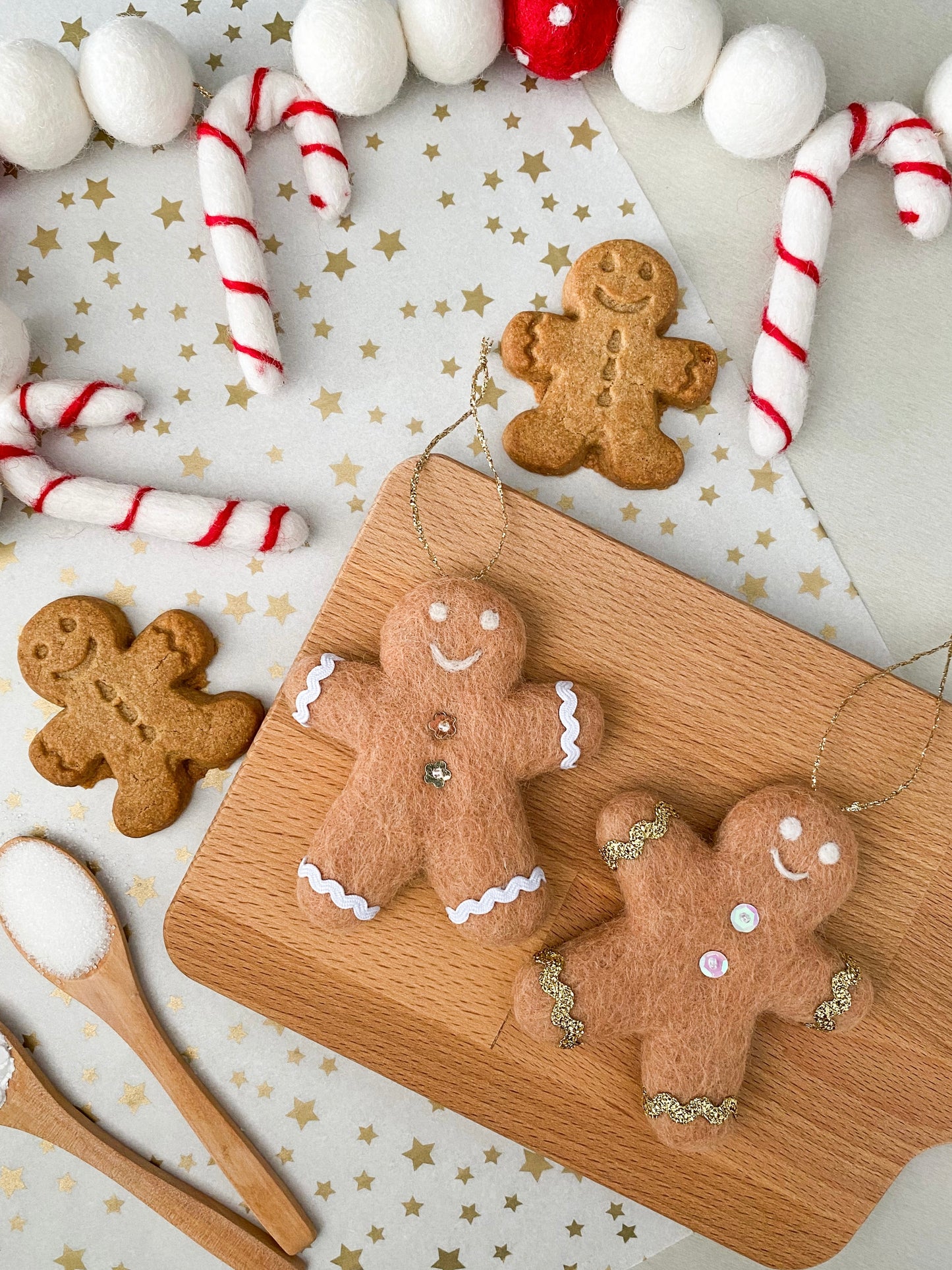 Gingerbread Kid Christmas Ornament - Daisy Buttons