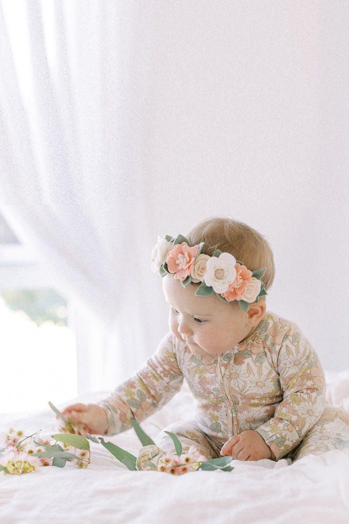 Classic Blush Flower Crown