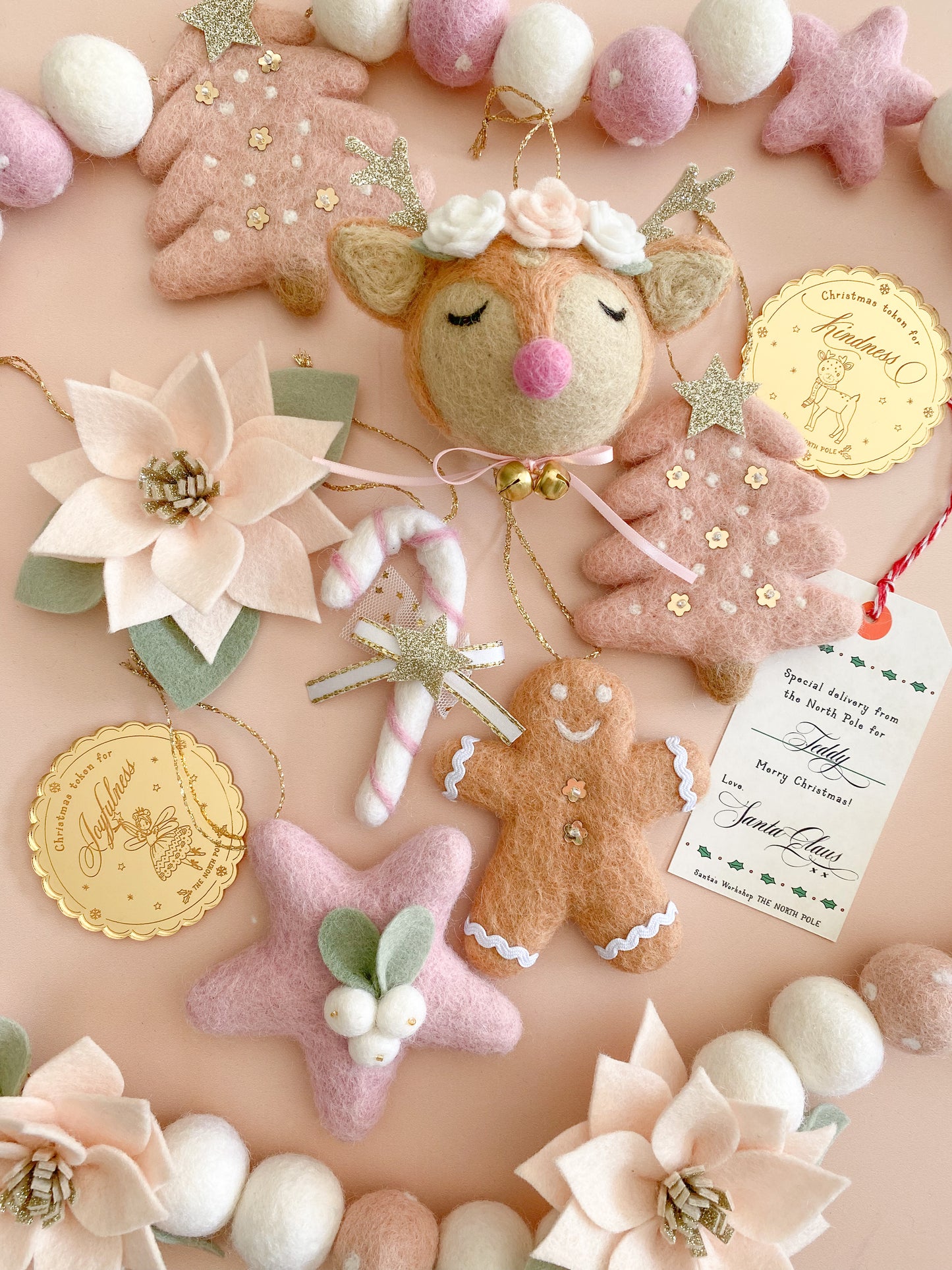 Christmas Star Ornament - Pink Star
