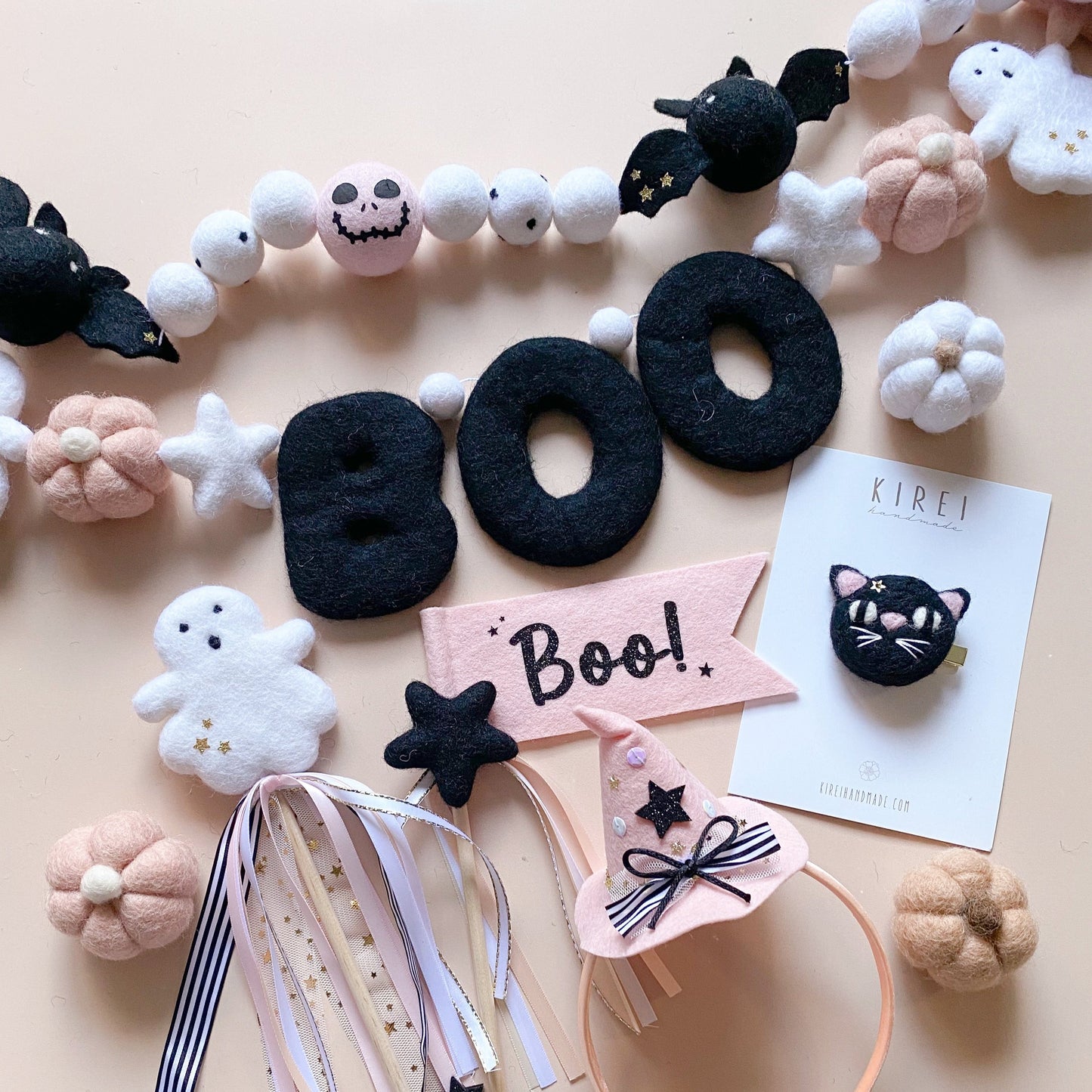 BOO Letter Garland - Ghost