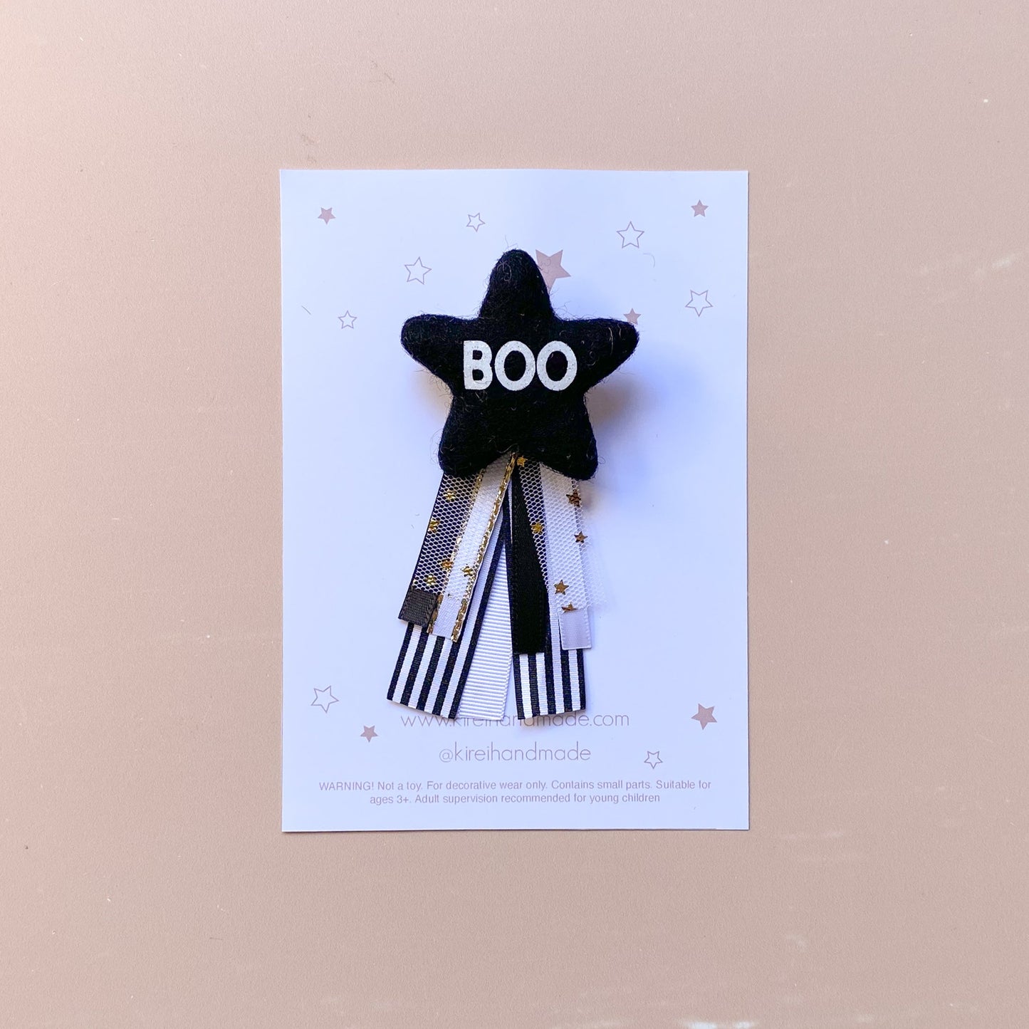 Halloween BOO Badge - Black