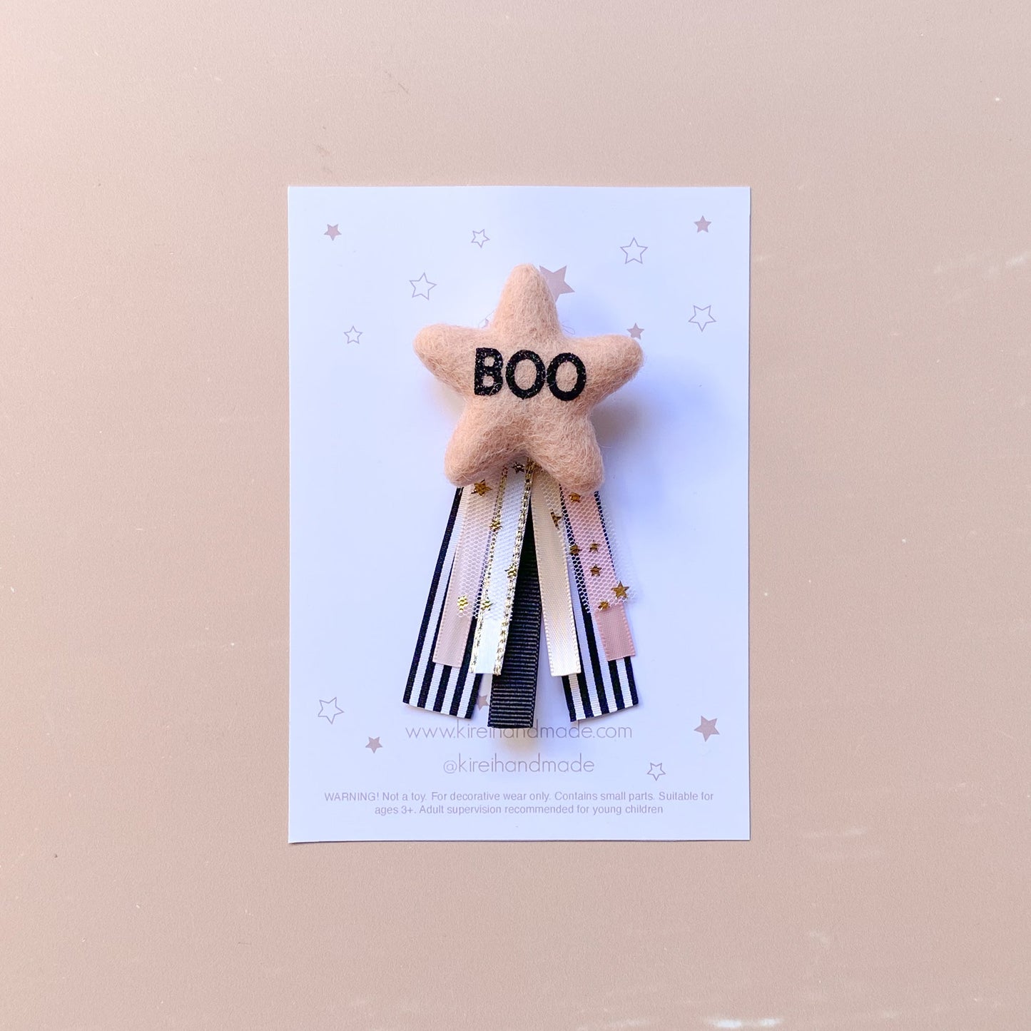 Halloween BOO Badge - Pink