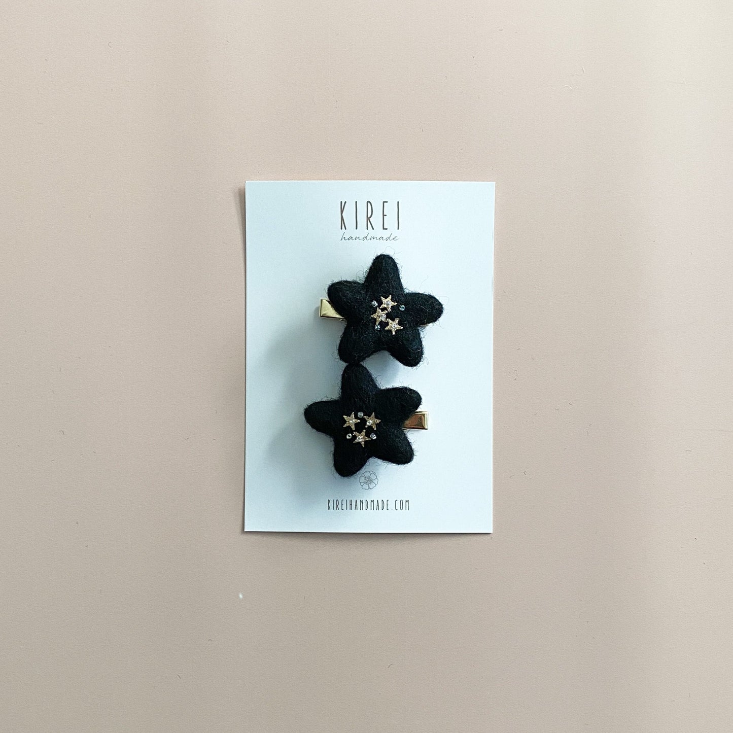 Star Hair Clips (Set of 2) - Black