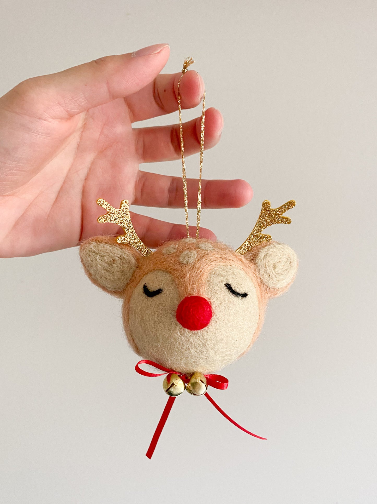 Reindeer Christmas Ornament - Red Nose