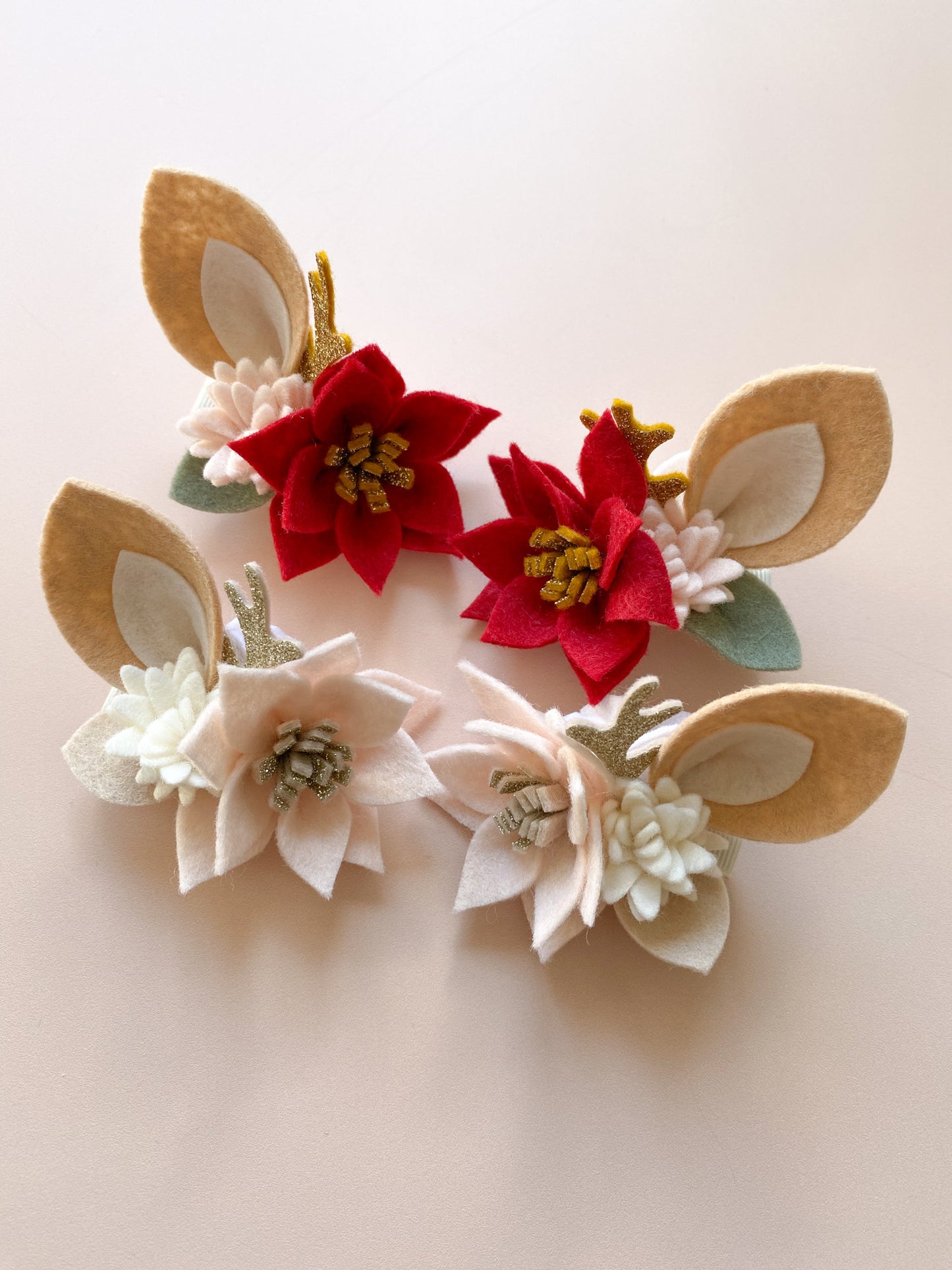 Classic Reindeer Hair Clips