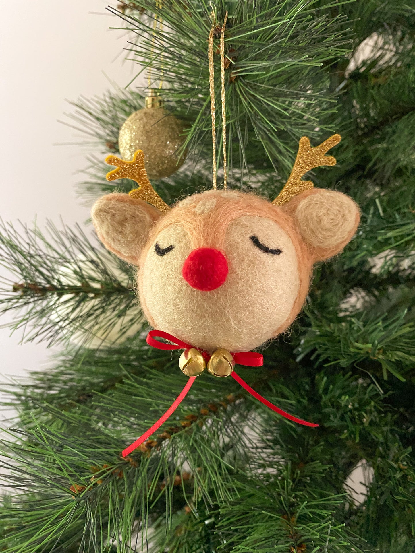 Reindeer Christmas Ornament - Red Nose