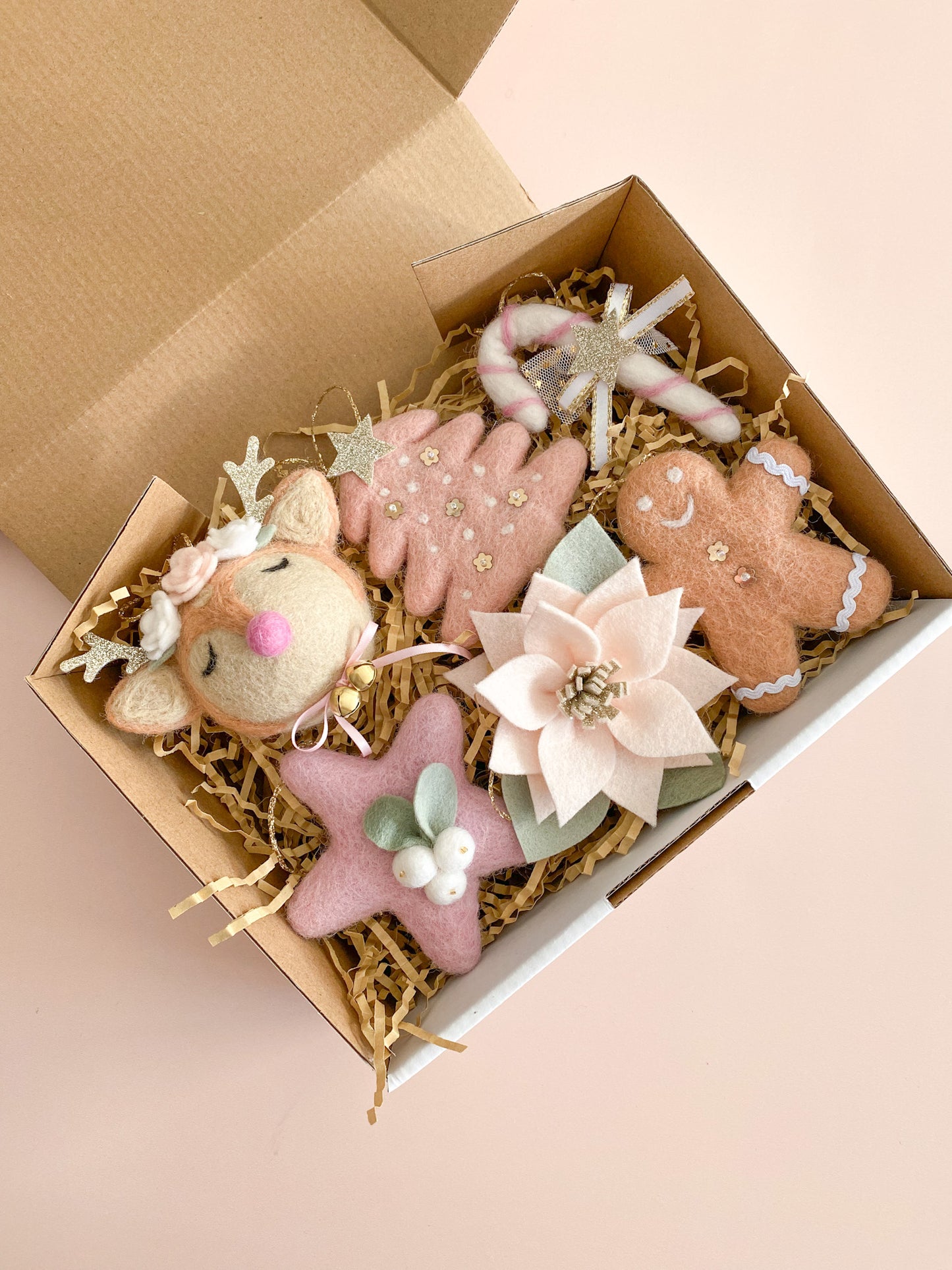 BUNDLE Christmas Ornament Set - Pink
