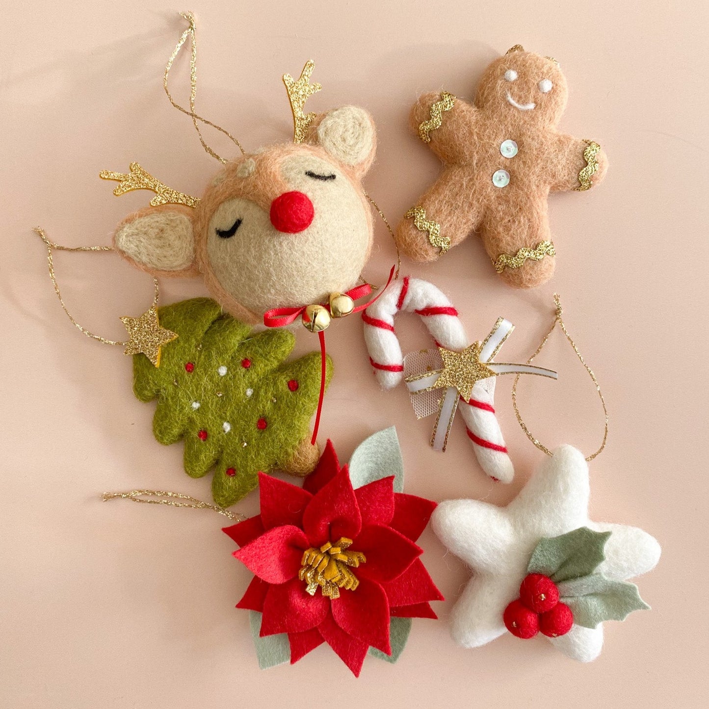BUNDLE Christmas Ornament Set - Red