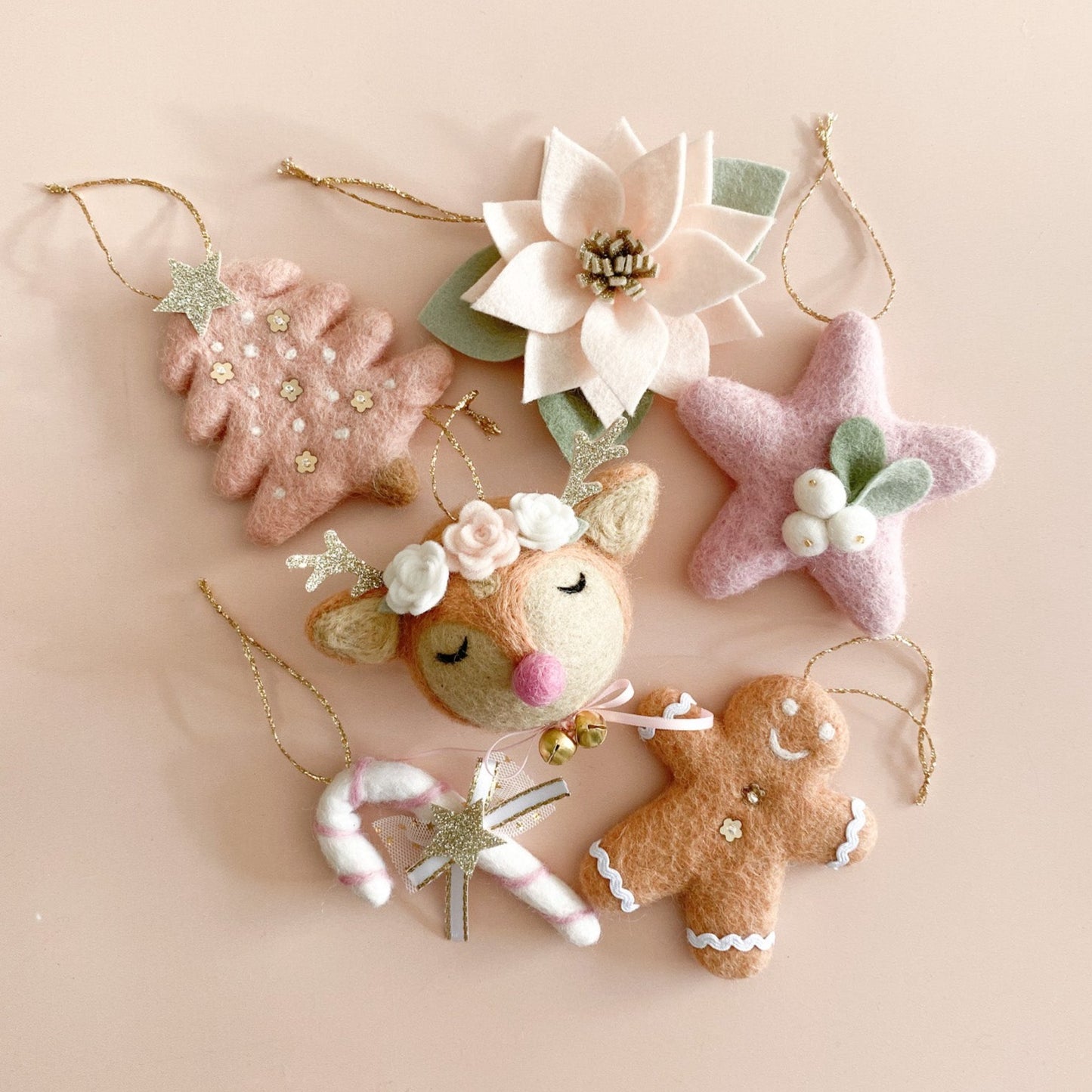 BUNDLE Christmas Ornament Set - Pink