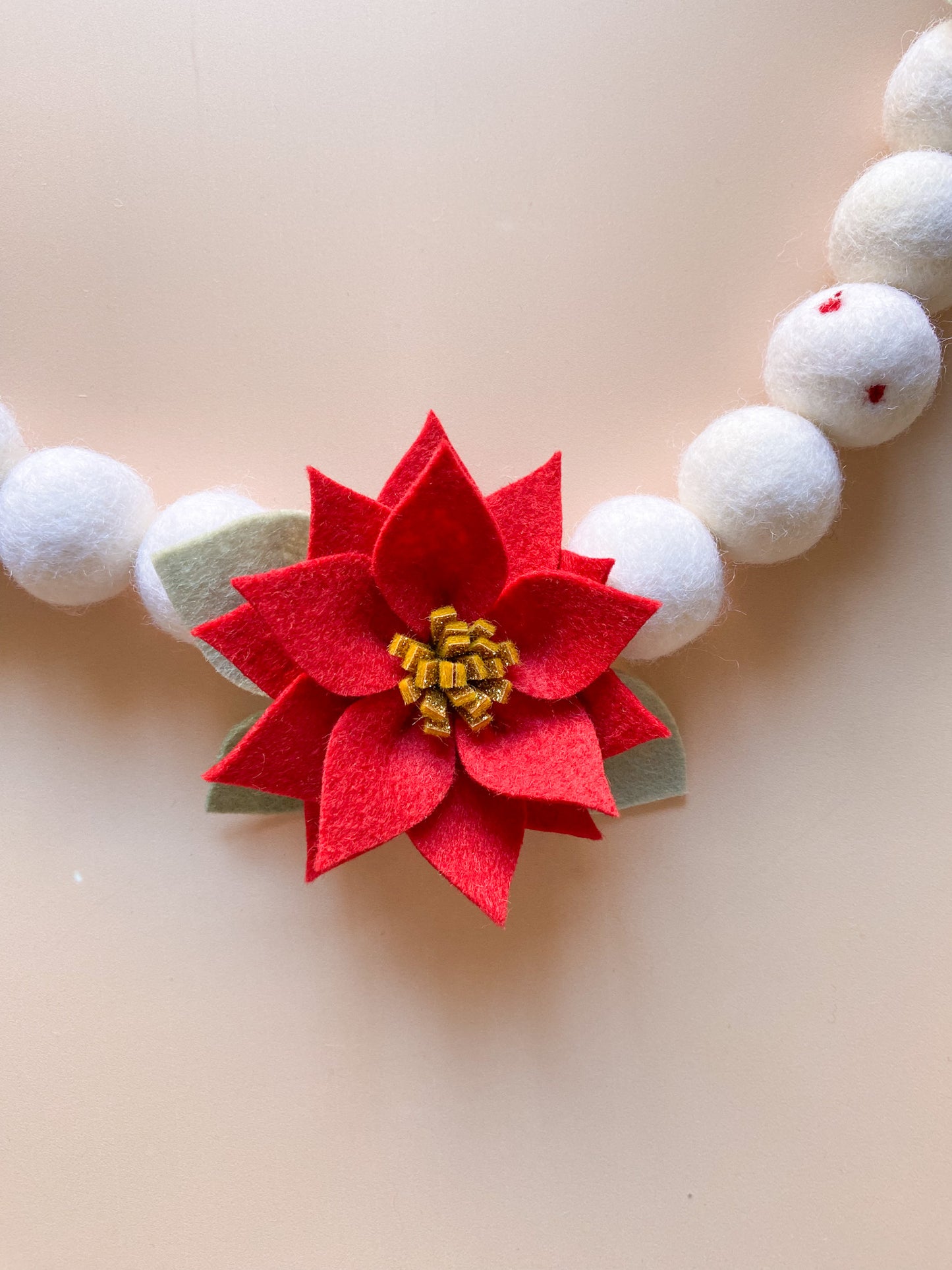 Poinsettia Garland - Red *READ TO SHIP*