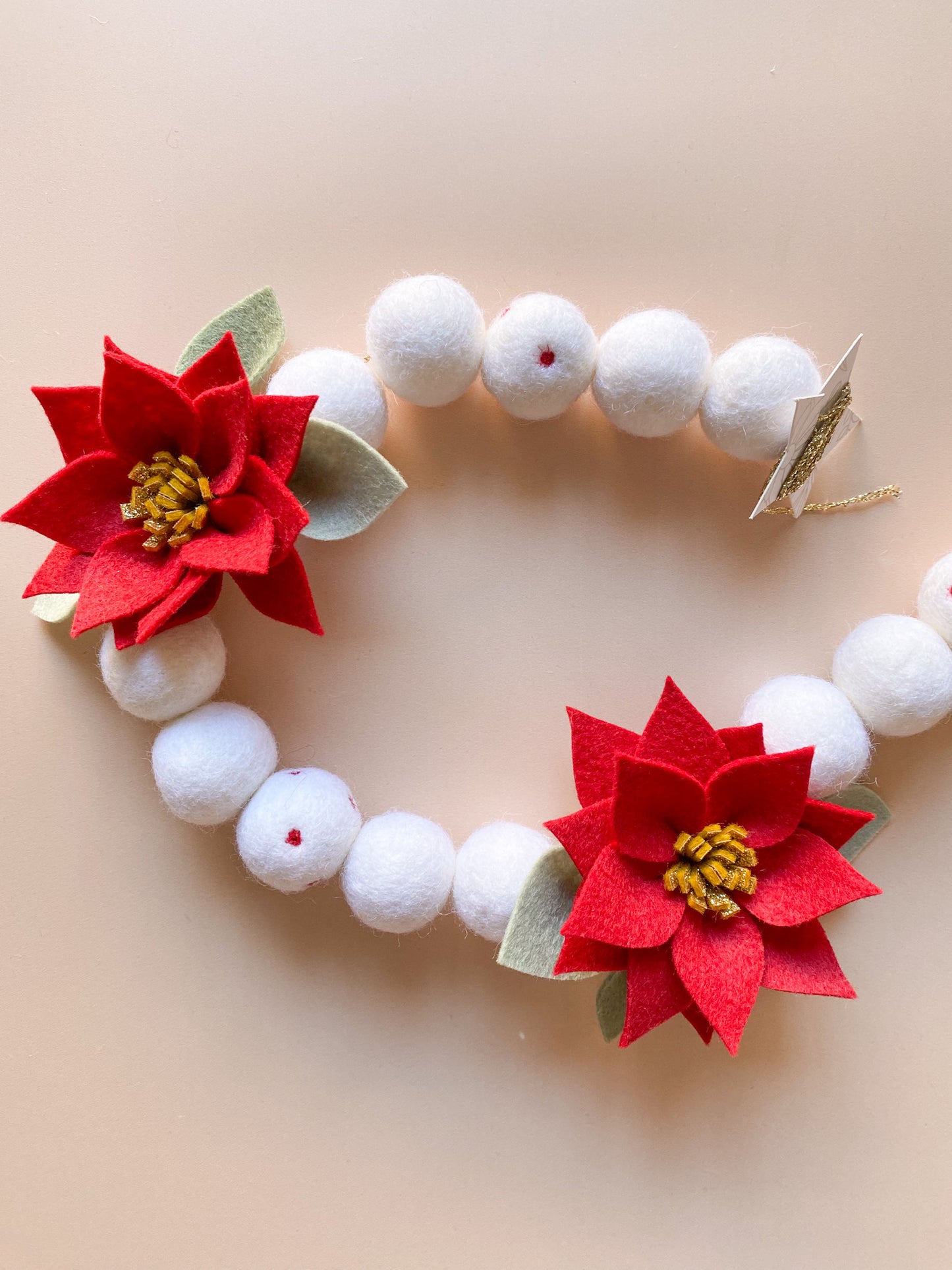 Poinsettia Garland - Red *READ TO SHIP*