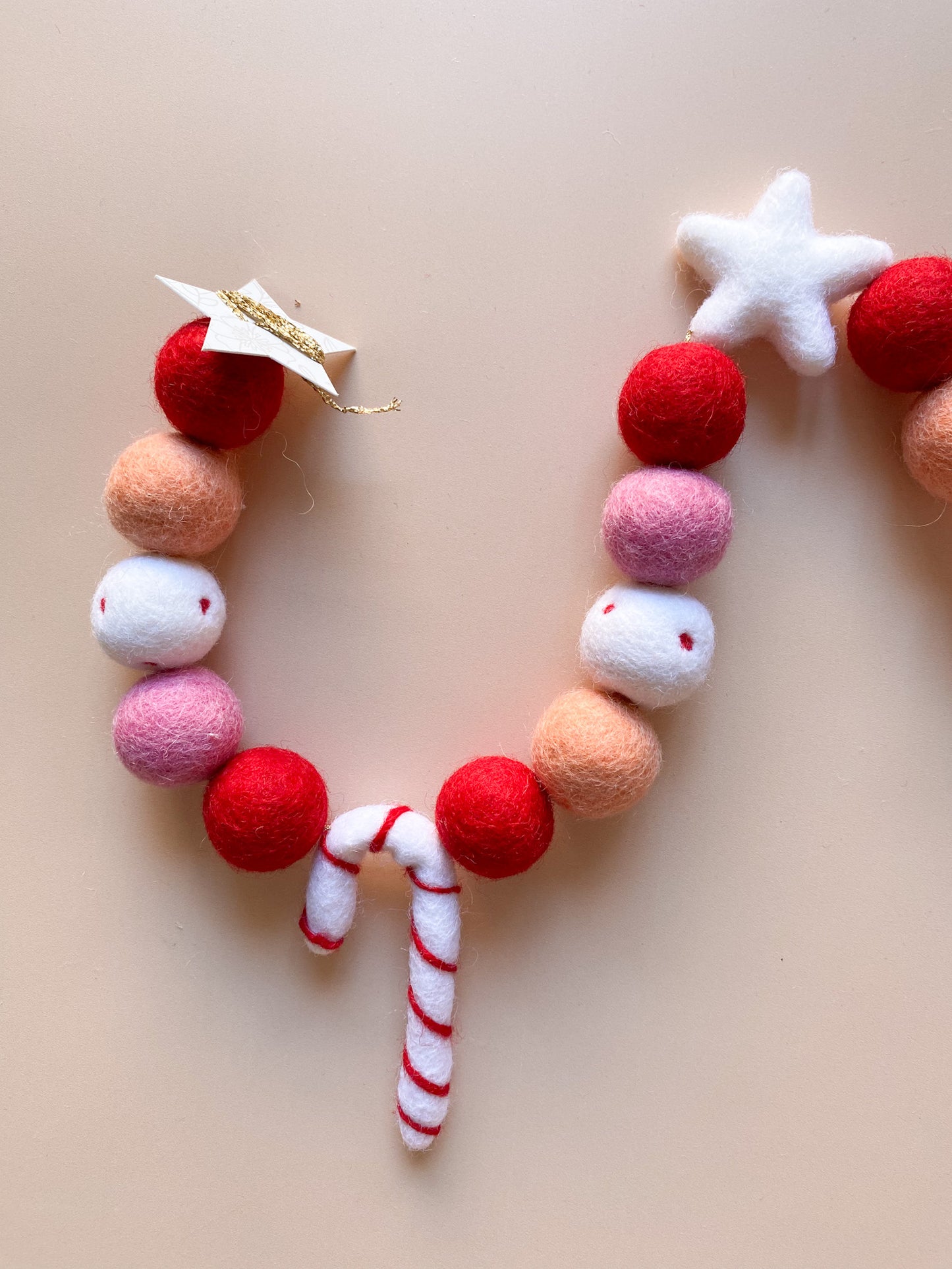 Christmas Jolly Garland - Red