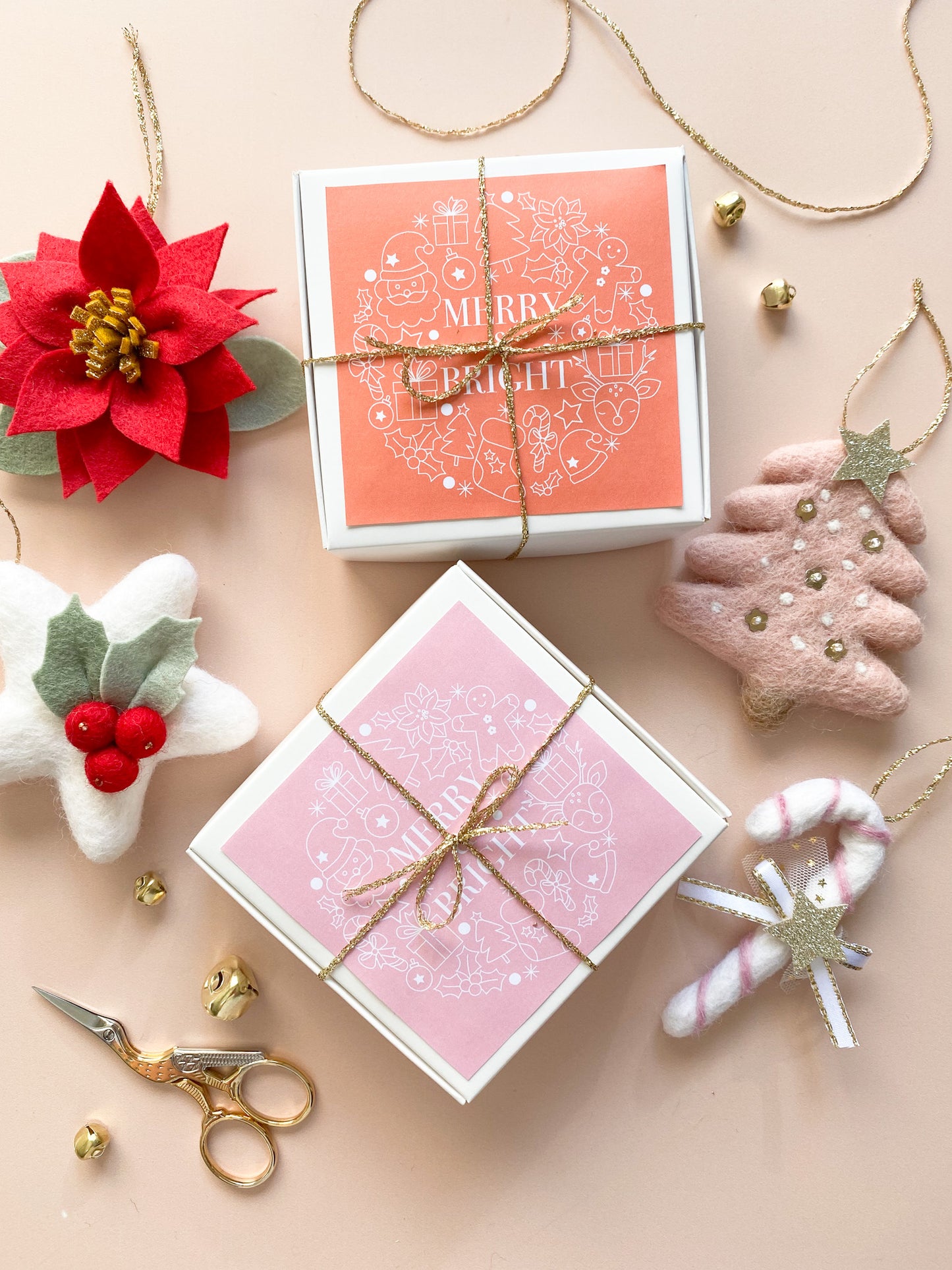Christmas Tree Ornament - Pink Tree *READY TO SHIP*