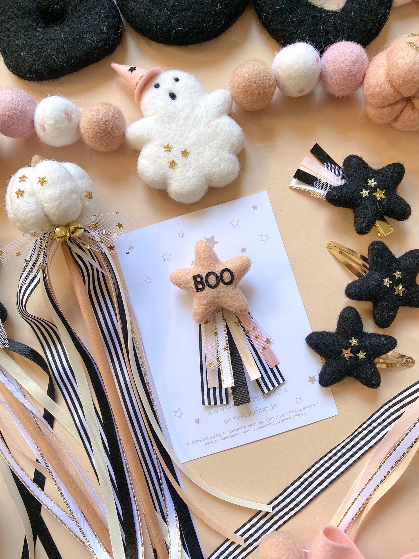 Halloween BOO Badge - Pink
