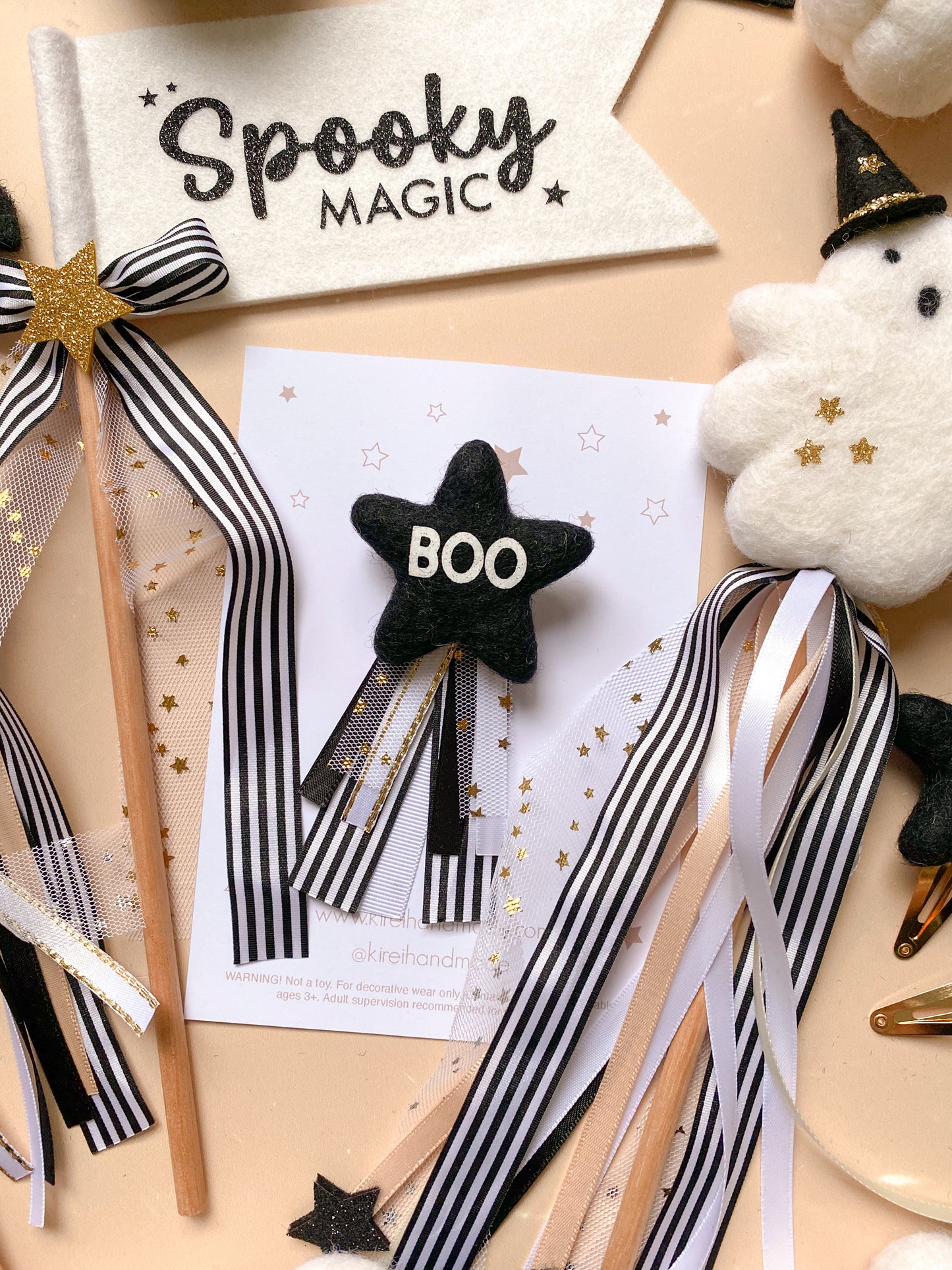 Halloween BOO Badge - Black