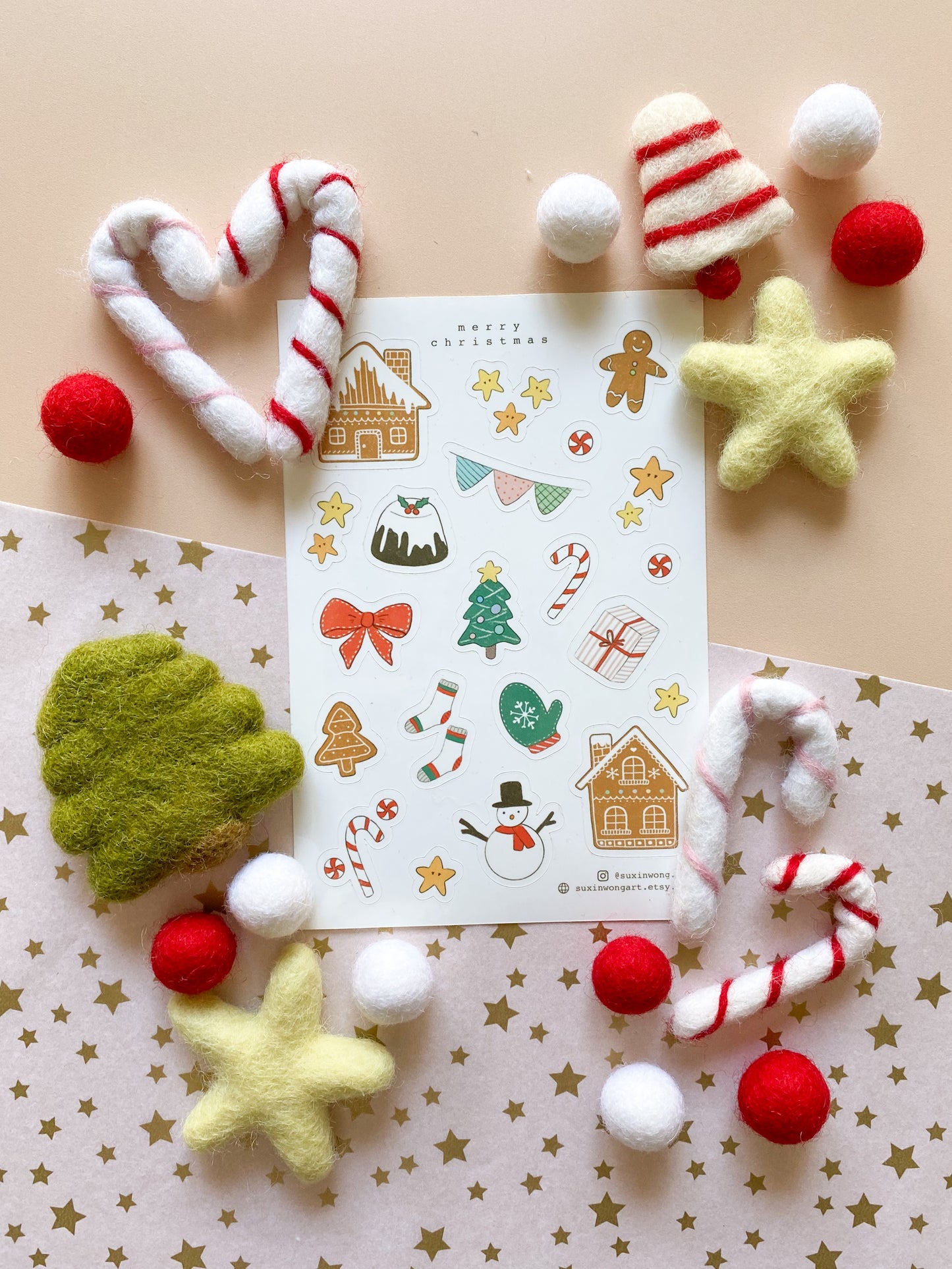 Christmas Sticker and Felt Shape Set