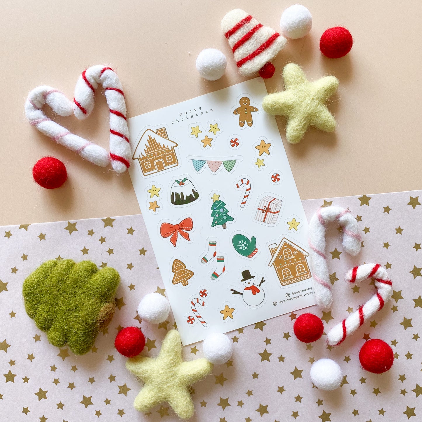 Christmas Sticker and Felt Shape Set