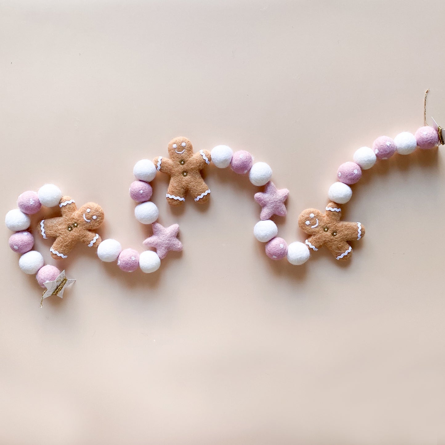 Gingerbread Kid Garland - Pink