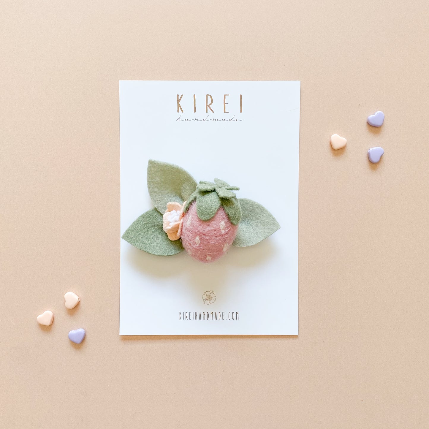Strawberry Headband/ Hair Clip - Pink