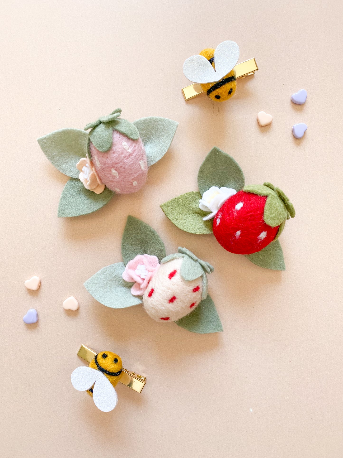 Strawberry Headband/ Hair Clip - Pink
