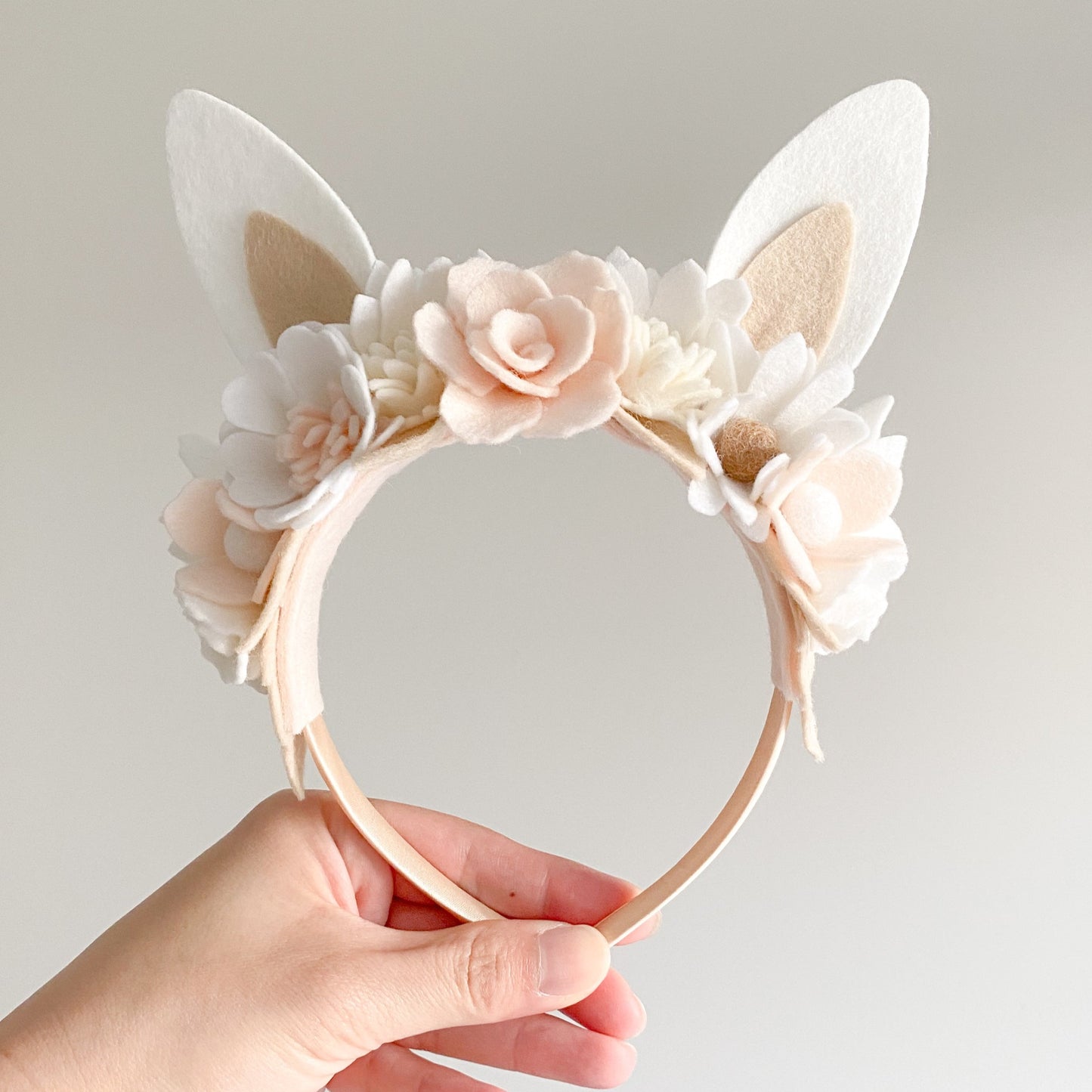 Neutral Bunny Ears Headband