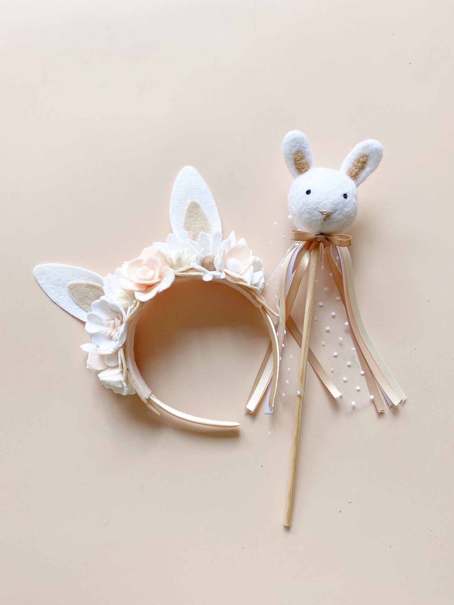 Neutral Bunny Ears Headband