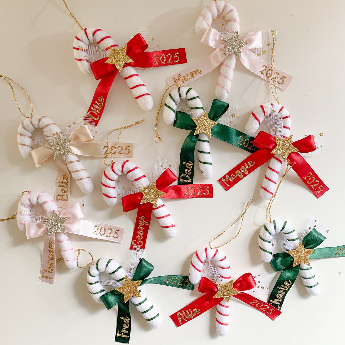 Christmas Ornament - Candy Cane | Personalisation | 4 Options