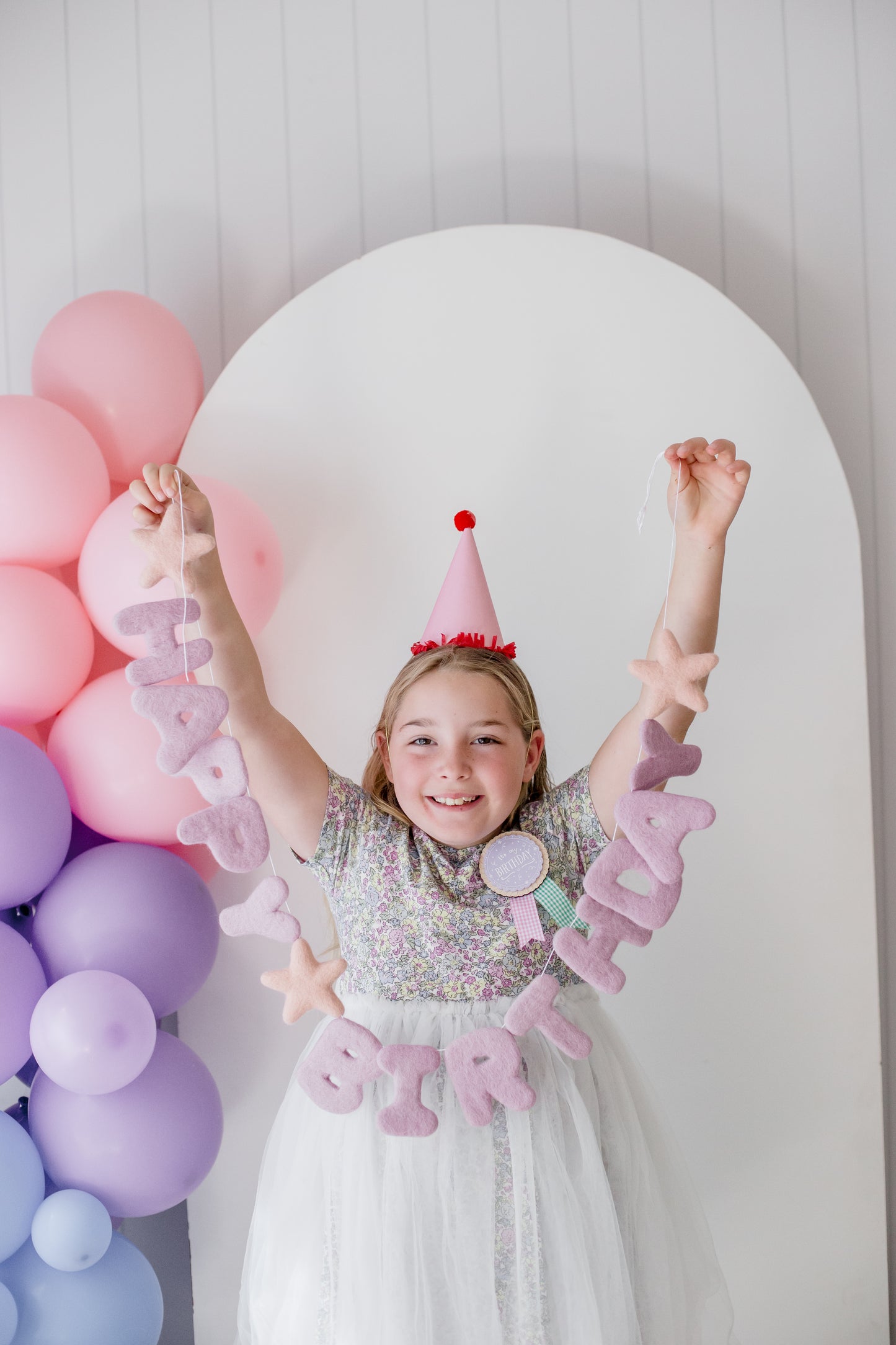 Handmade wool felt HAPPY BIRTHDAY garland