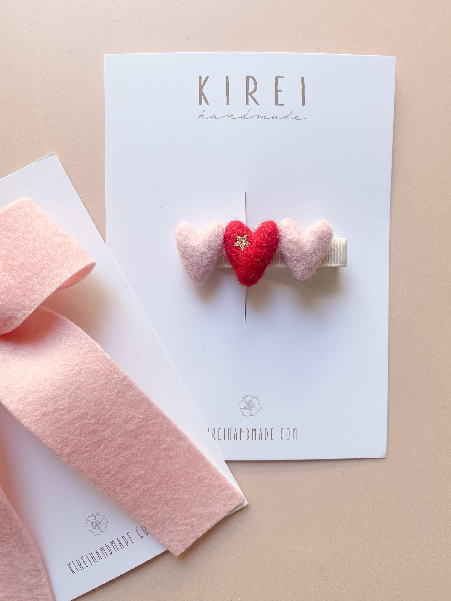 Trio Heart Hair Clip - Valentine