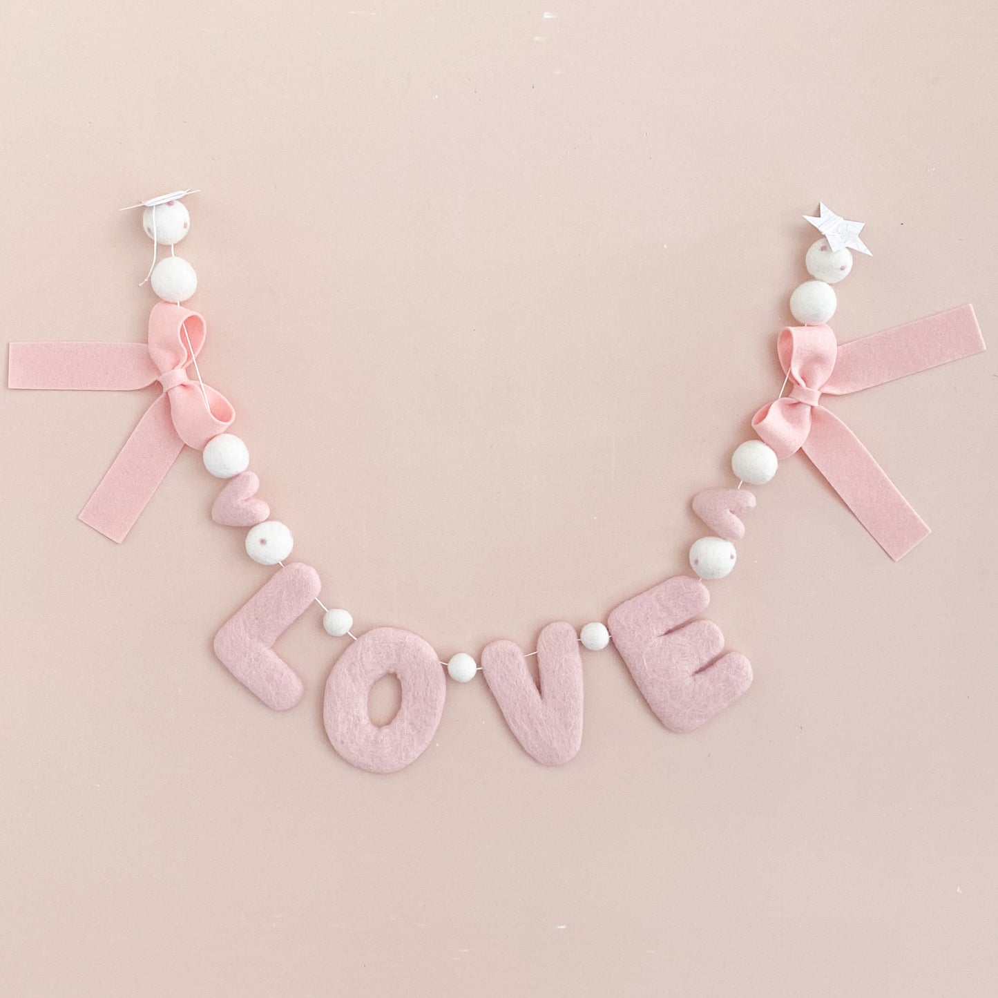 LOVE Garland - Pink Bow