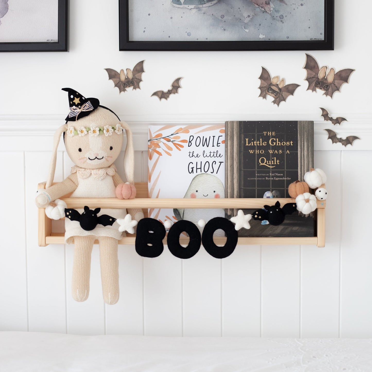 BOO Letter Garland - Bat