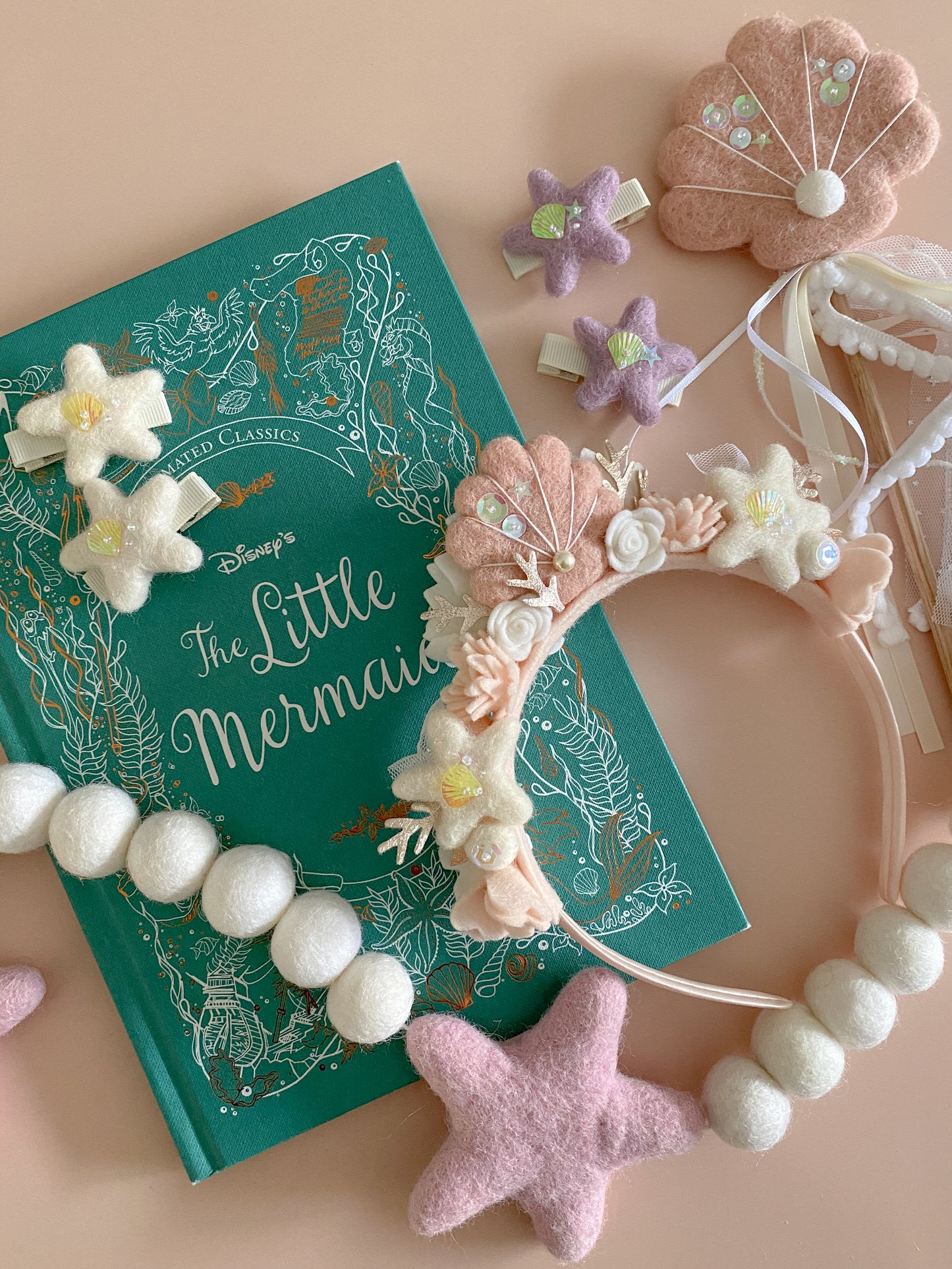 Simple Pink Mauve Large Star Garland