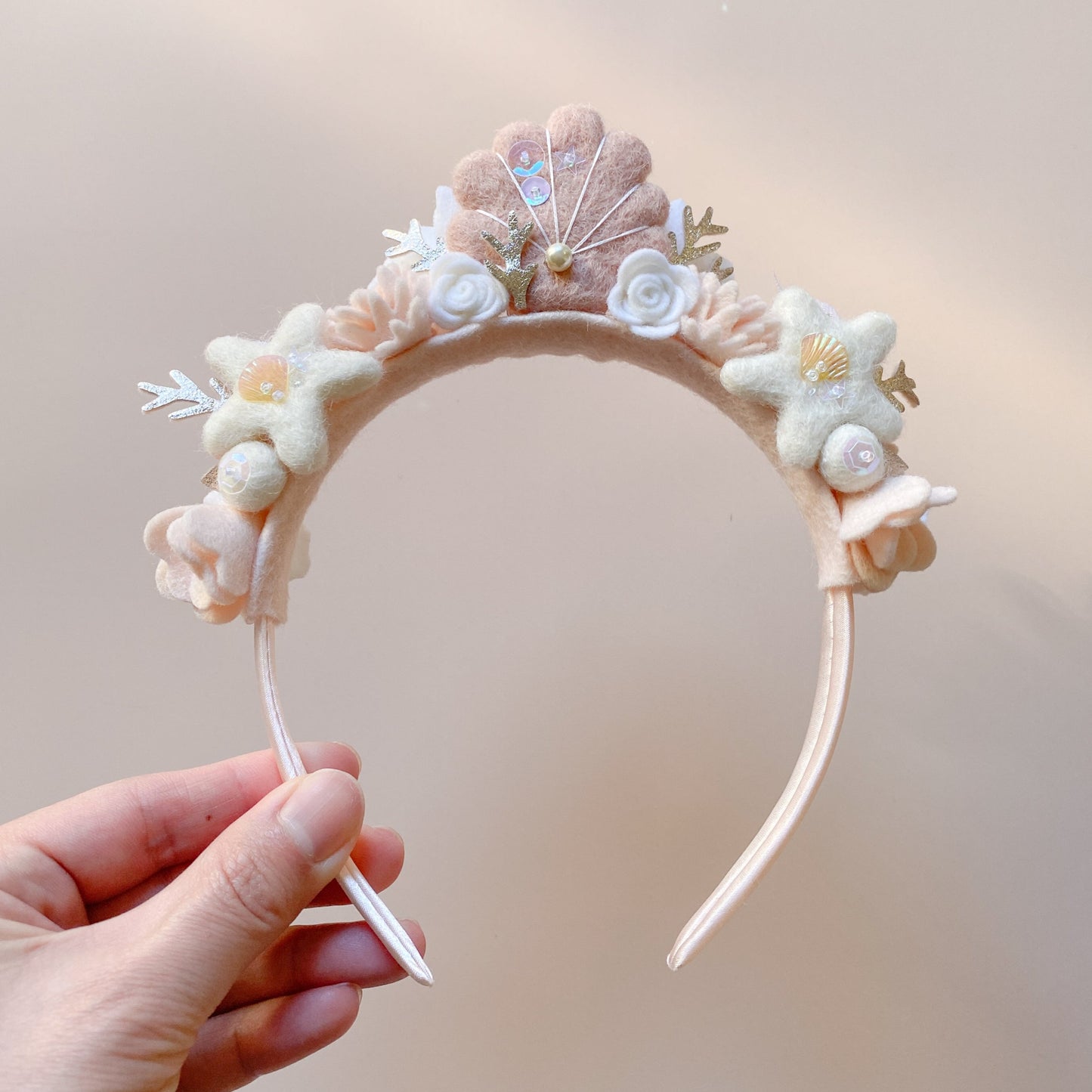 Mermaid Crown - Pink Seashell