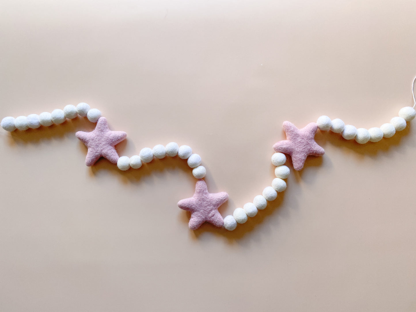 Simple Pink Mauve Large Star Garland