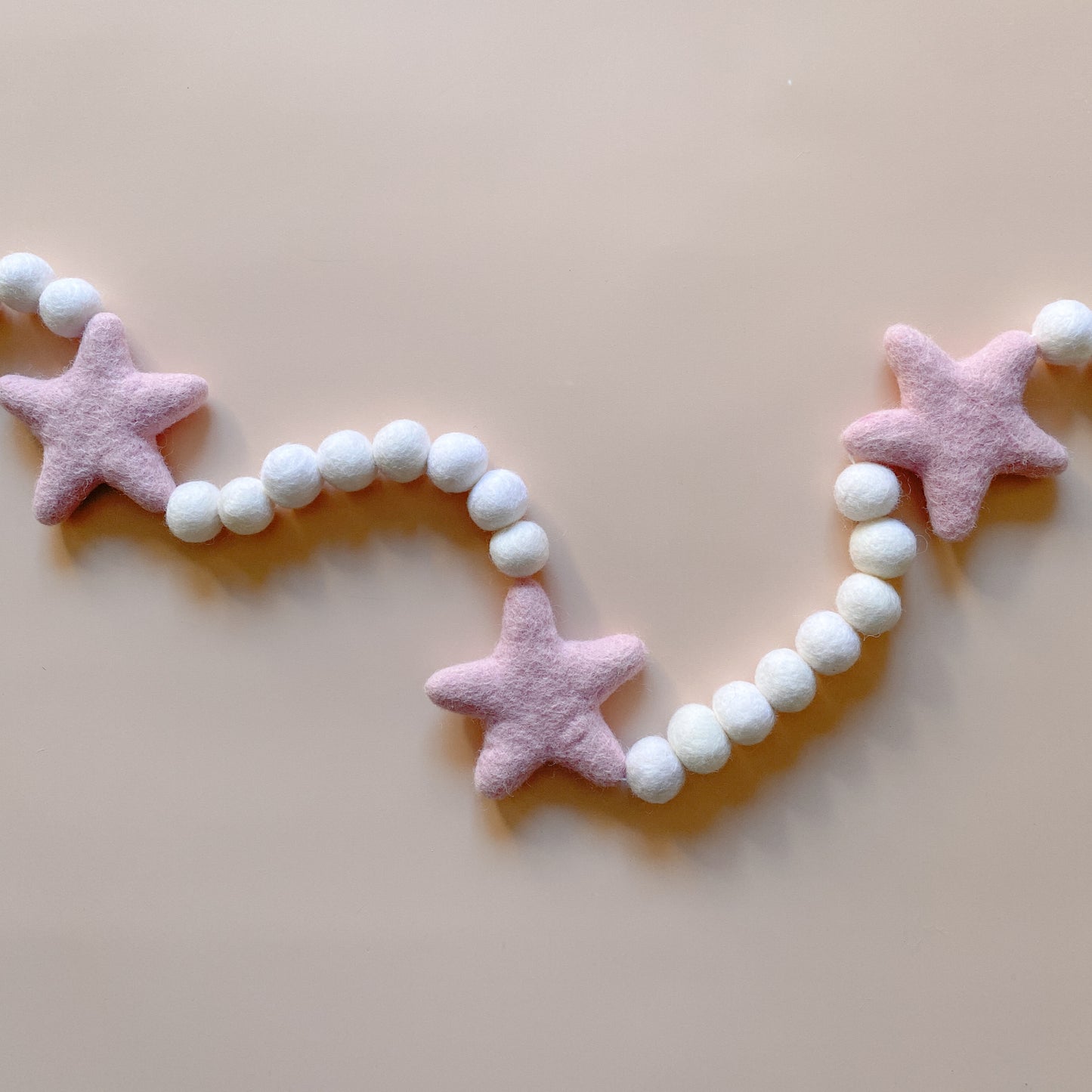 Simple Pink Mauve Large Star Garland