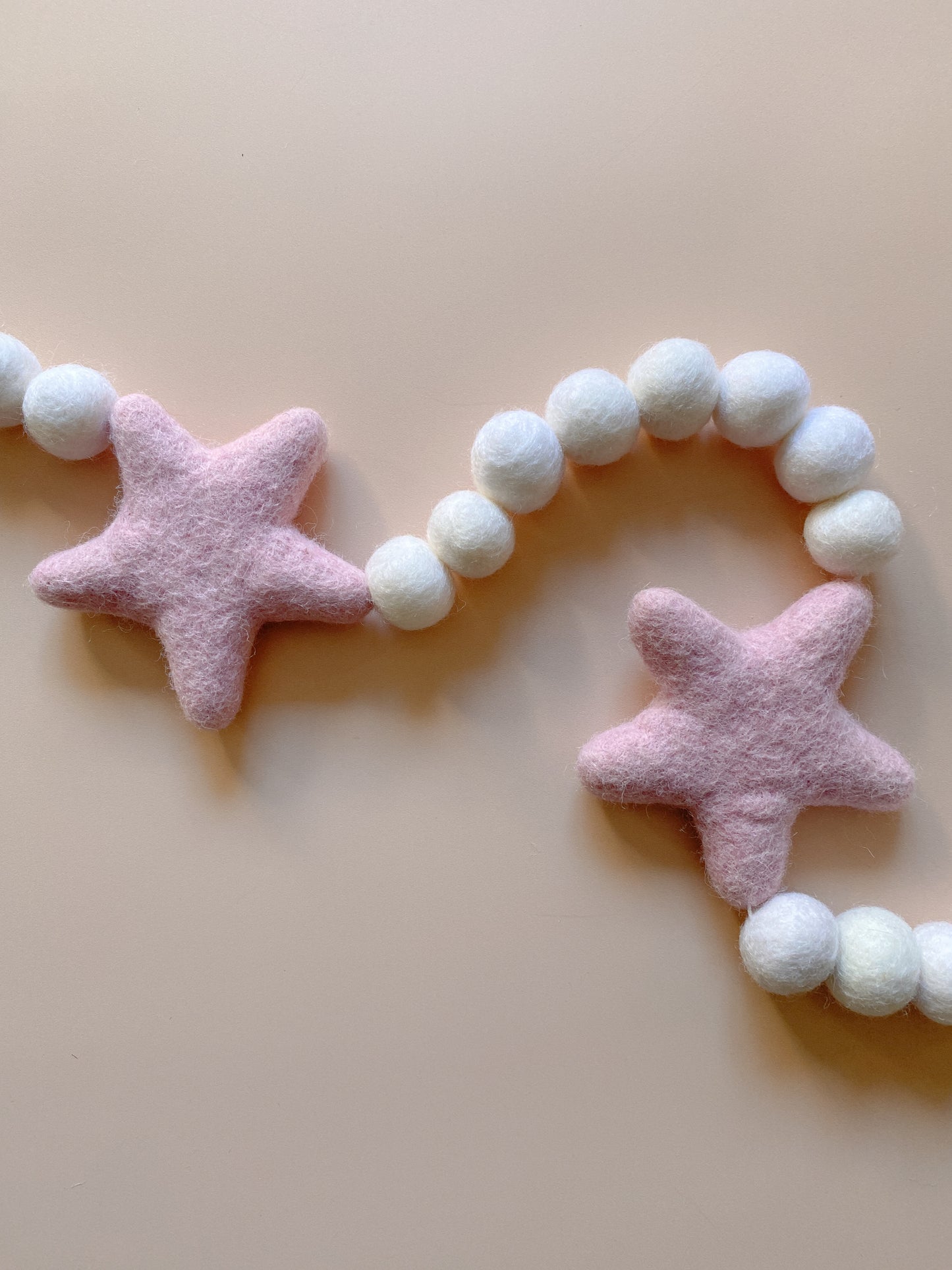 Simple Pink Mauve Large Star Garland