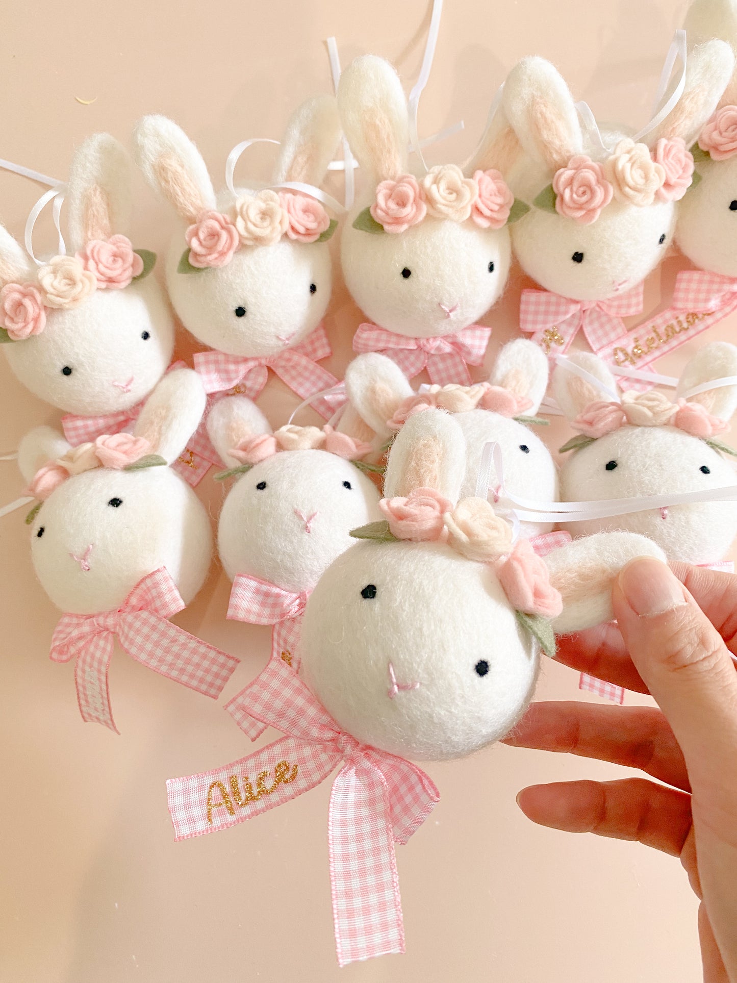 Bunny Ornament/ Hanging Decoration - Flower Crown | Personalisation