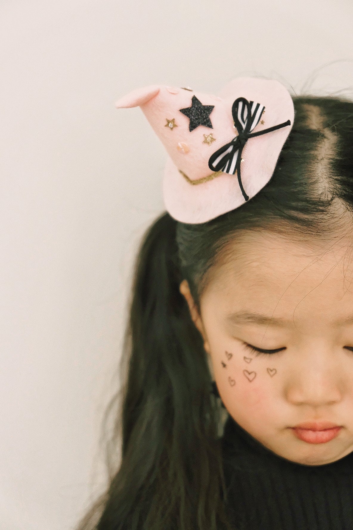 Witch Hat Headband/ Hair Clip - Pink