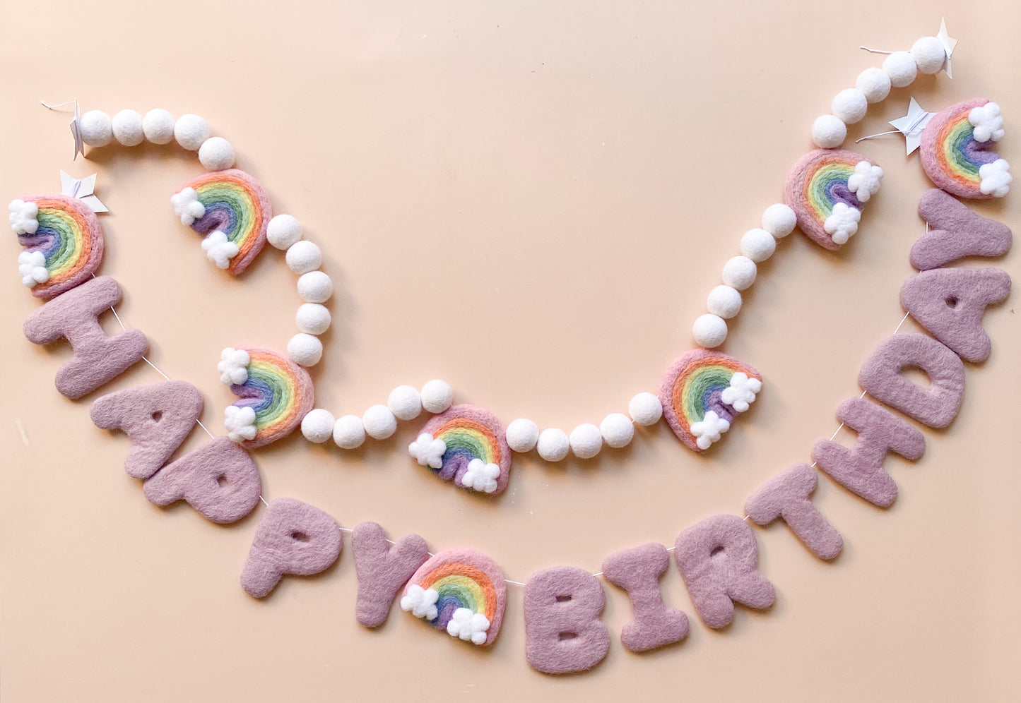 birthday rainbow garlands