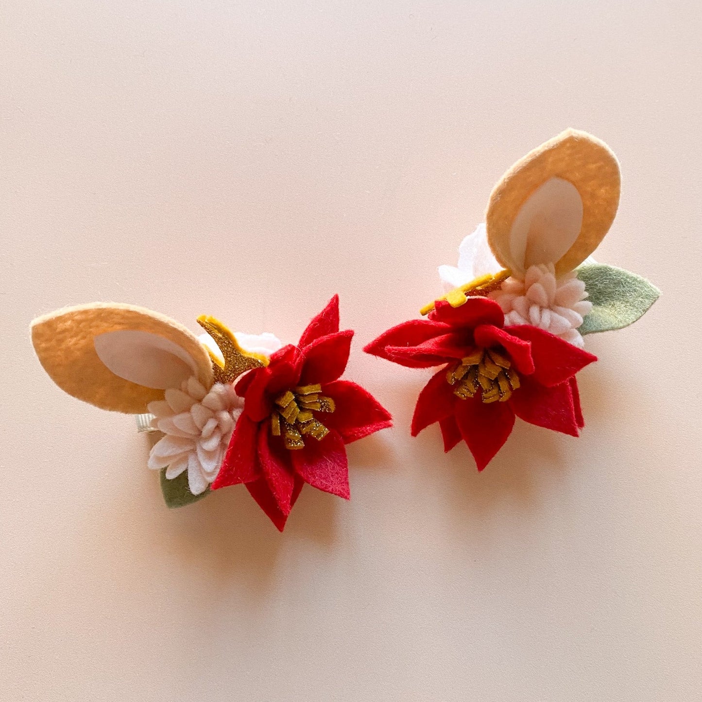 Classic Reindeer Hair Clips