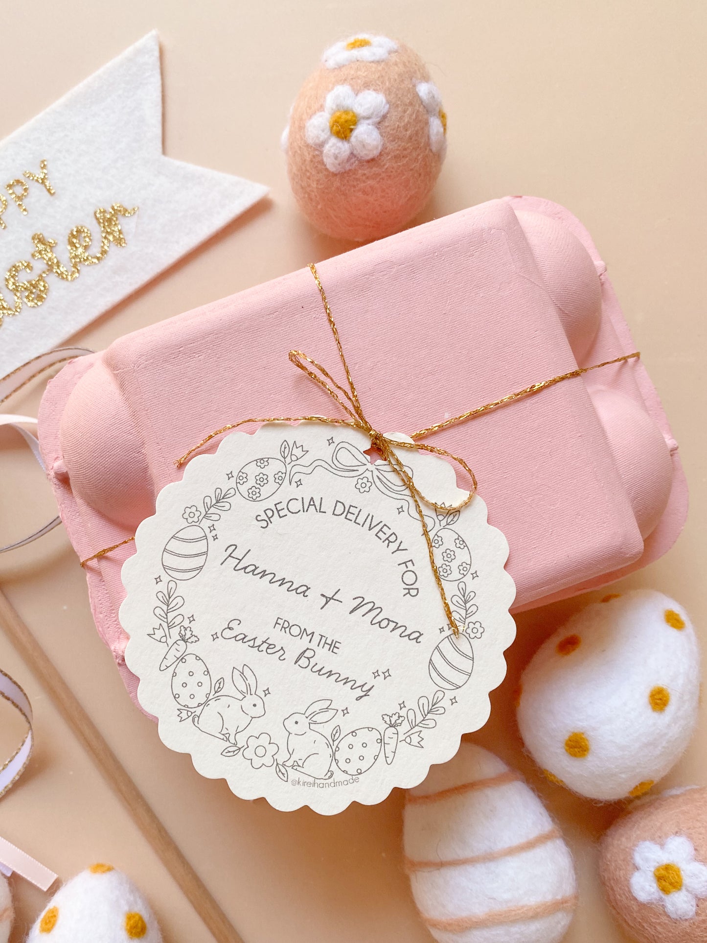 BUNDLE Felt Easter Eggs (Set of 6) | Personalisation