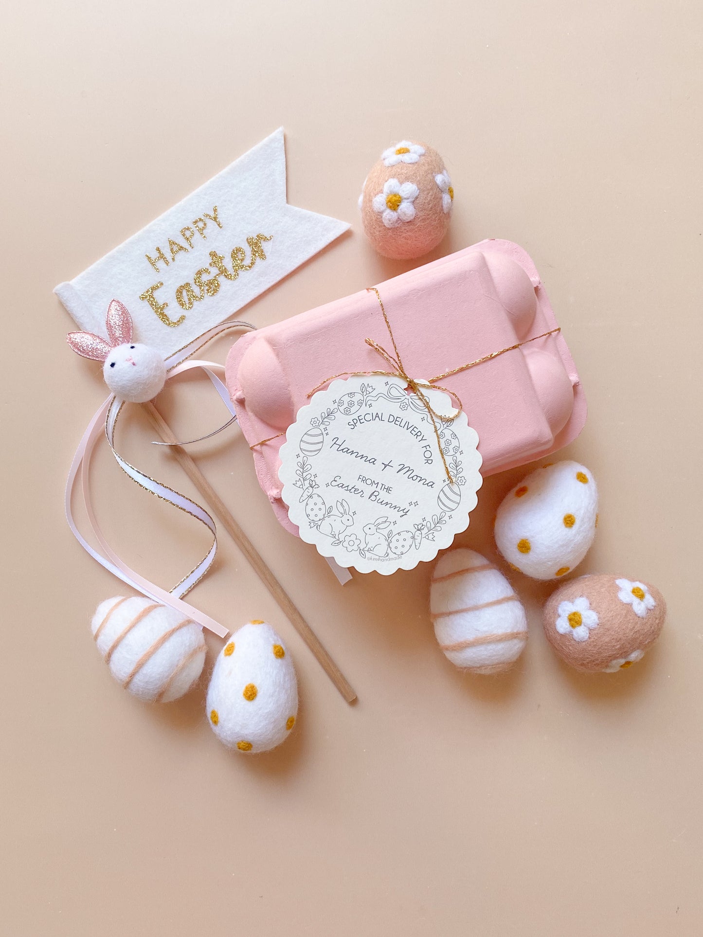BUNDLE Felt Easter Eggs (Set of 6) | Personalisation