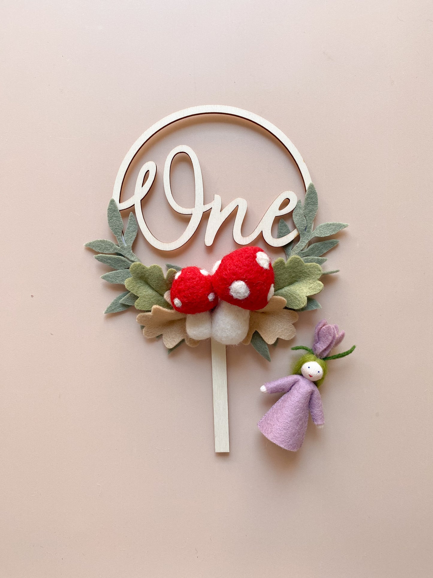 Woodland Mushroom Cake Topper