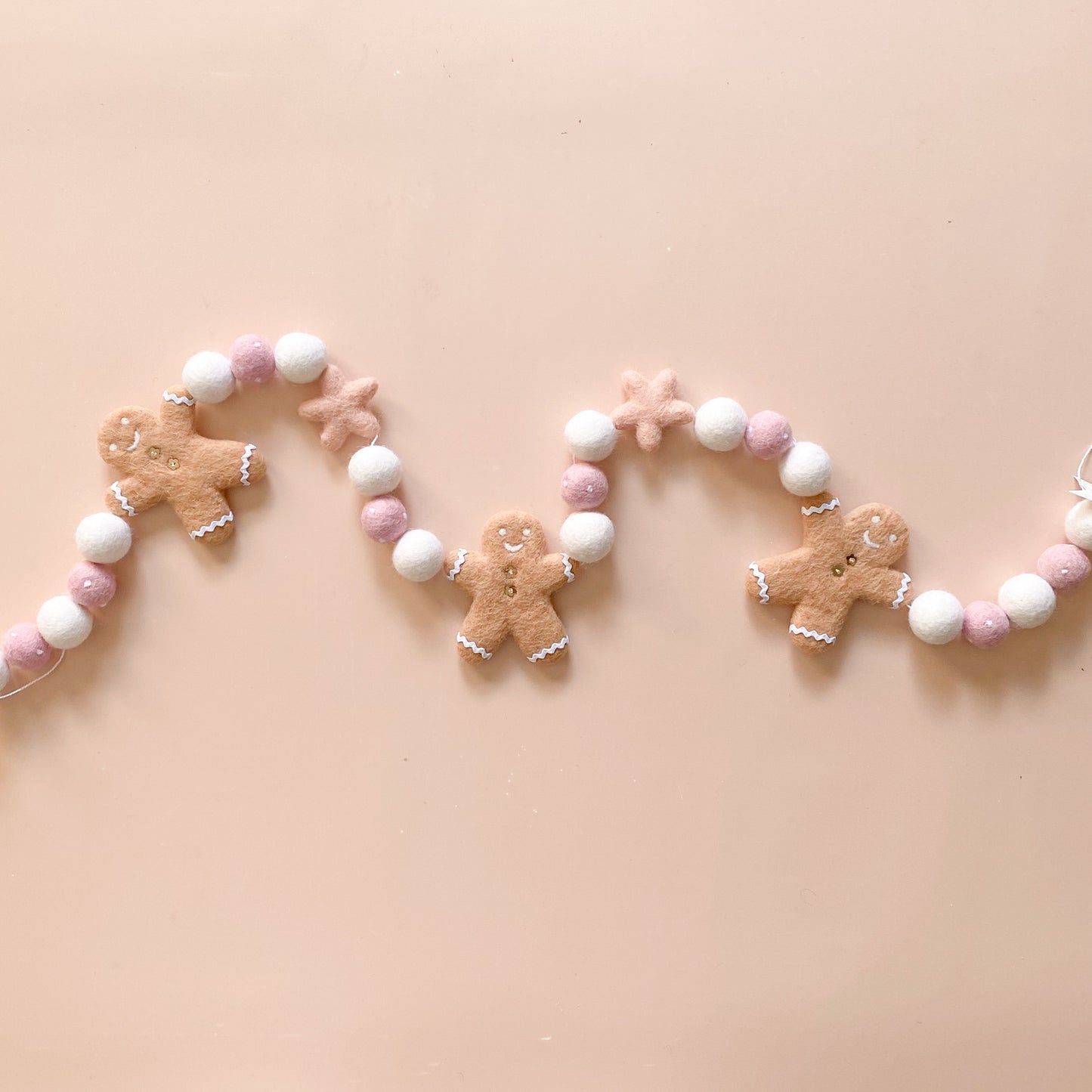 Gingerbread Kid Garland - Pink