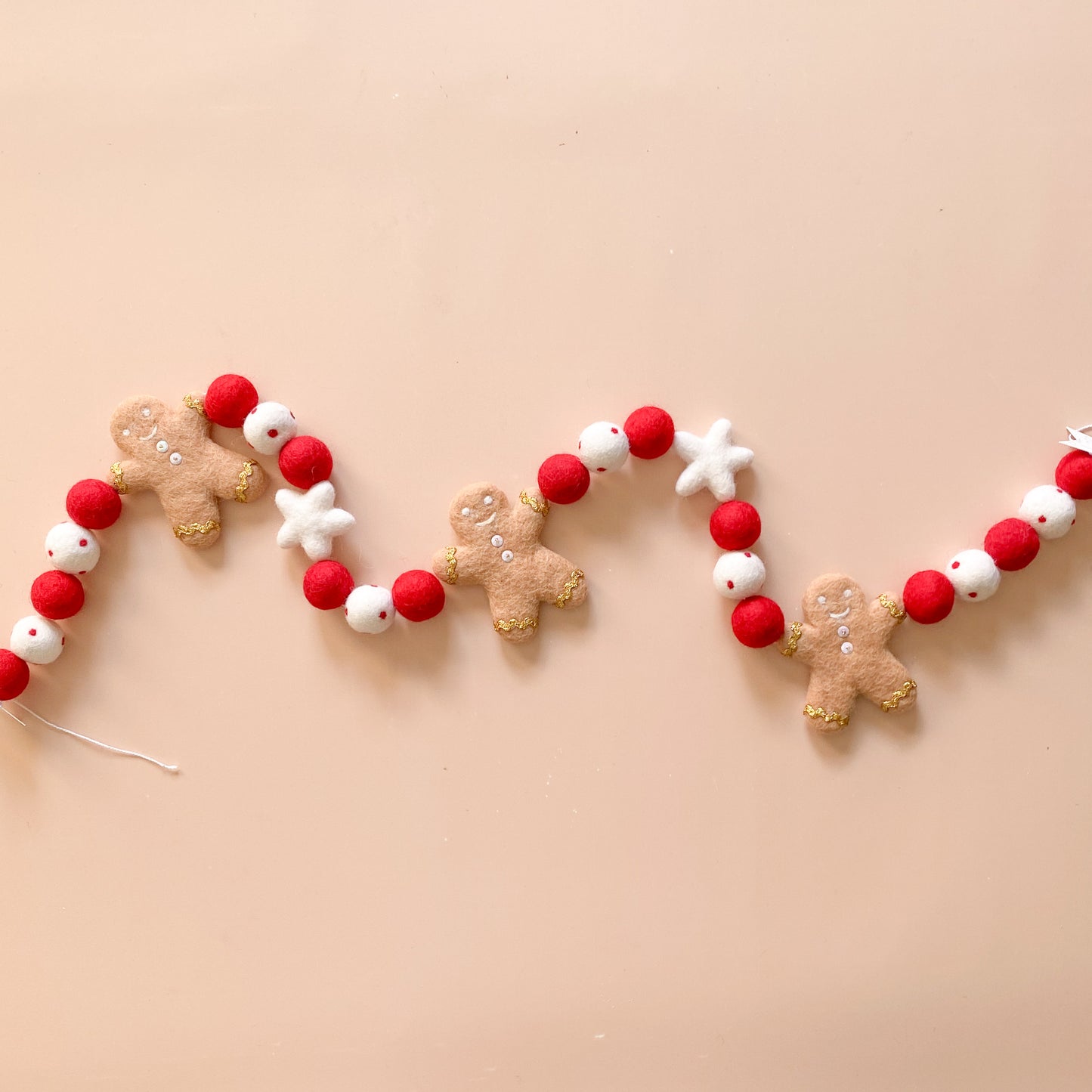 Gingerbread Kid Garland - Red