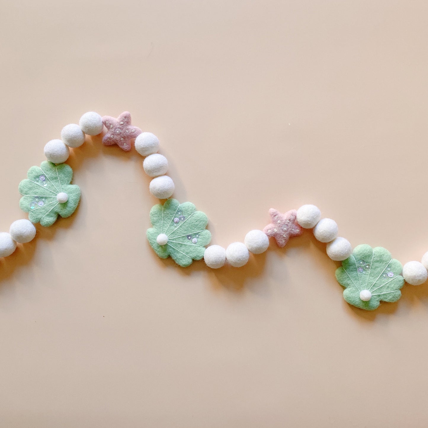 handmade seashell garland