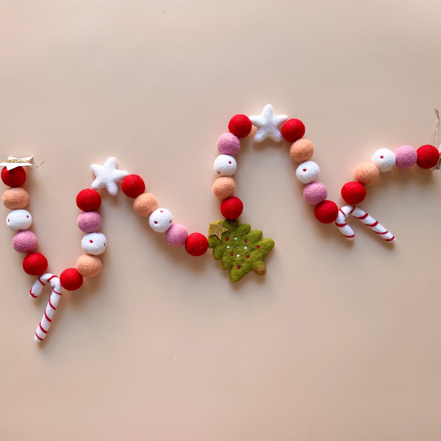 Christmas Jolly Garland - Red