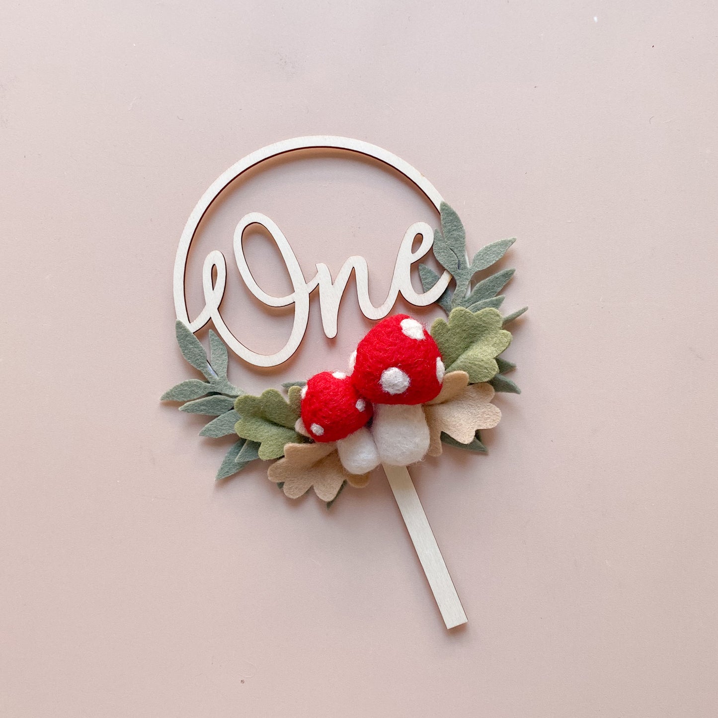 Woodland Mushroom Cake Topper
