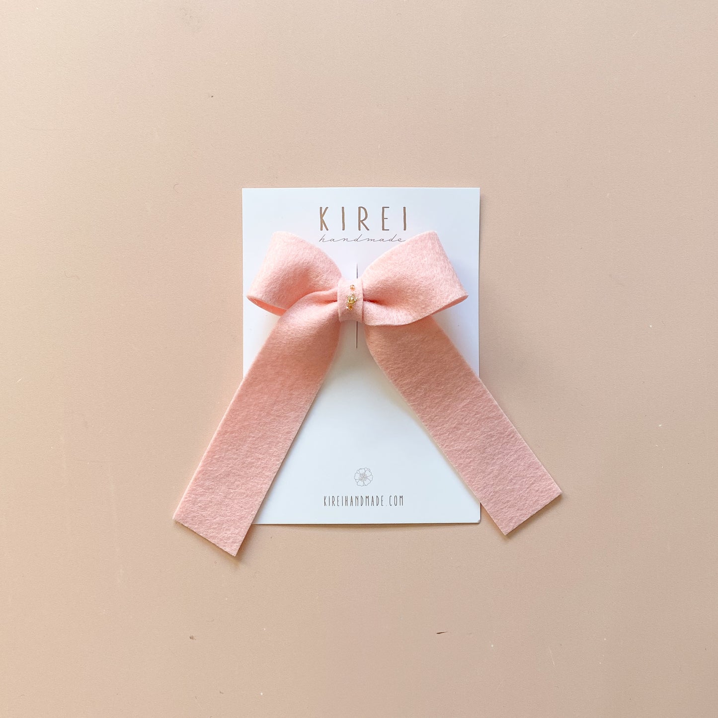 Personalised Christmas Bow Hair Clip - Pink